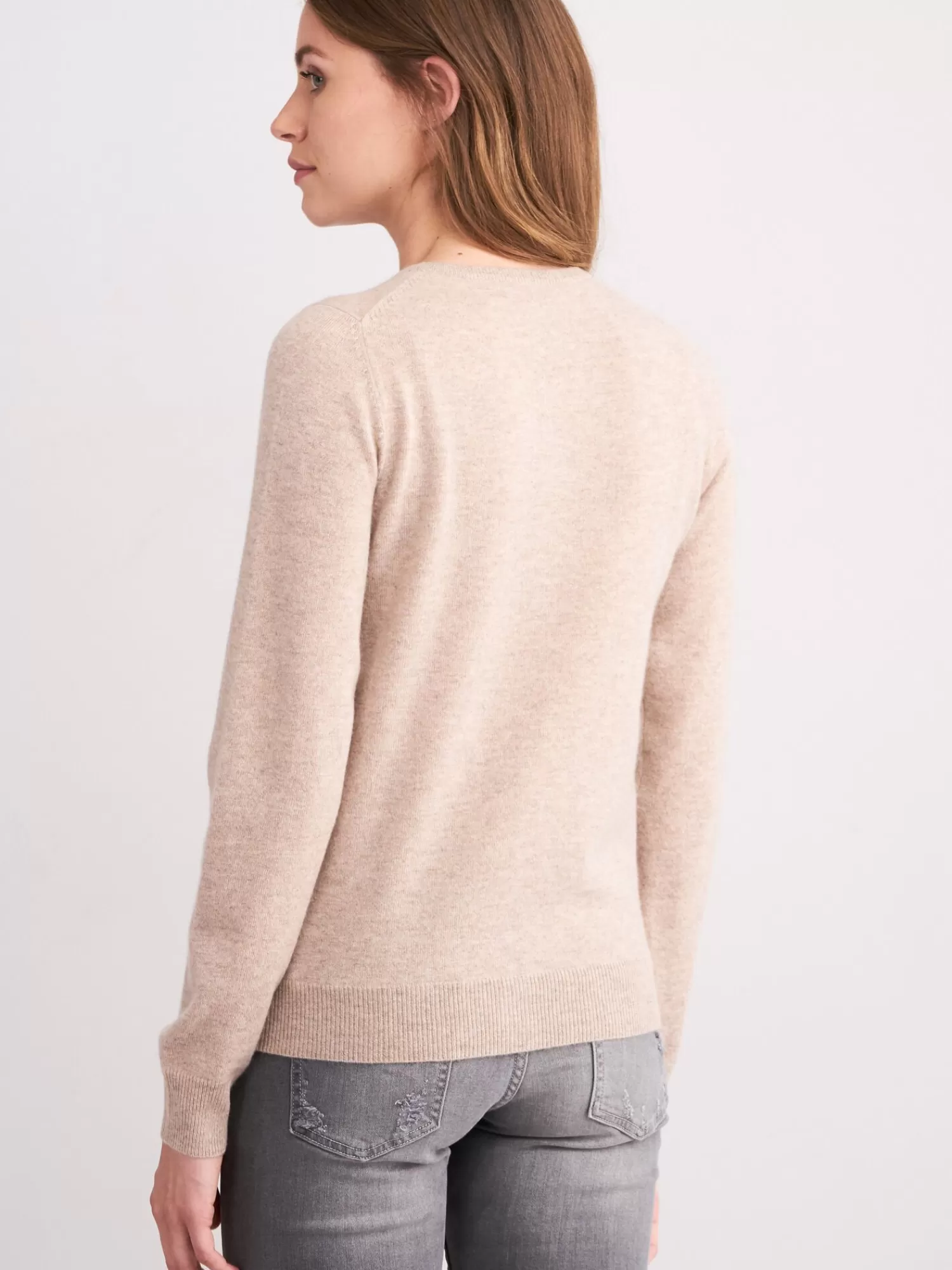 Discount Basic Cashmere Cardigan Met Ronde Hals Dames Vesten