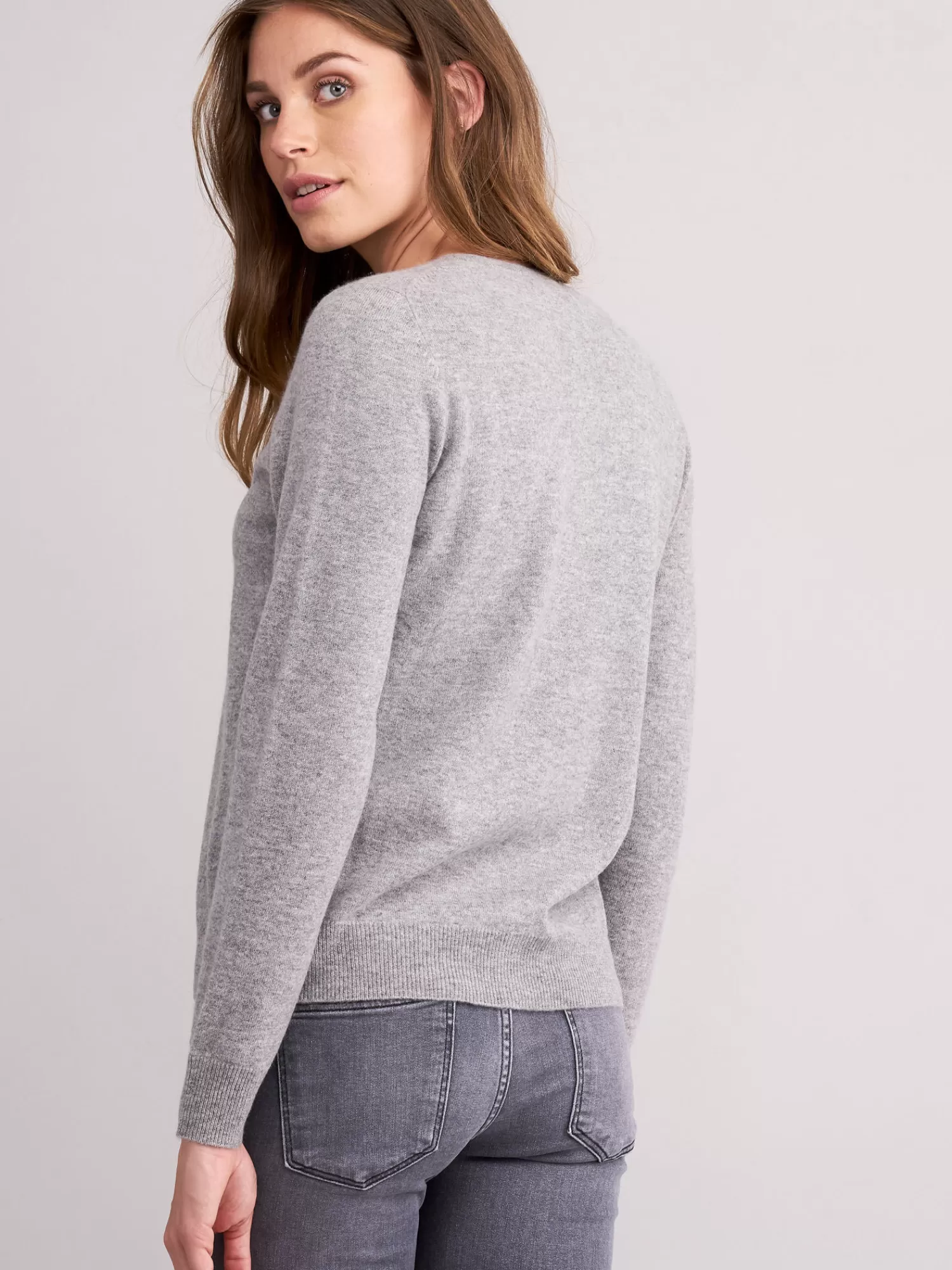 Discount Basic Cashmere Cardigan Met V-Hals Dames Vesten