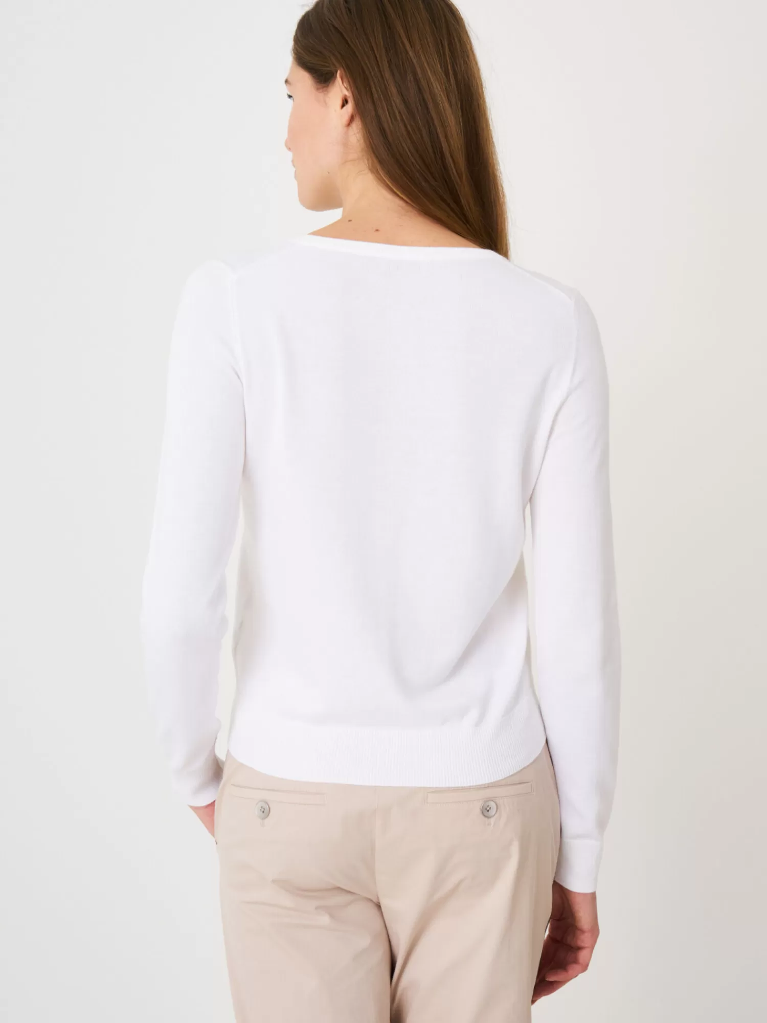 Online Basic Fijn Gebreid Cardigan In Katoenmix Dames Vesten