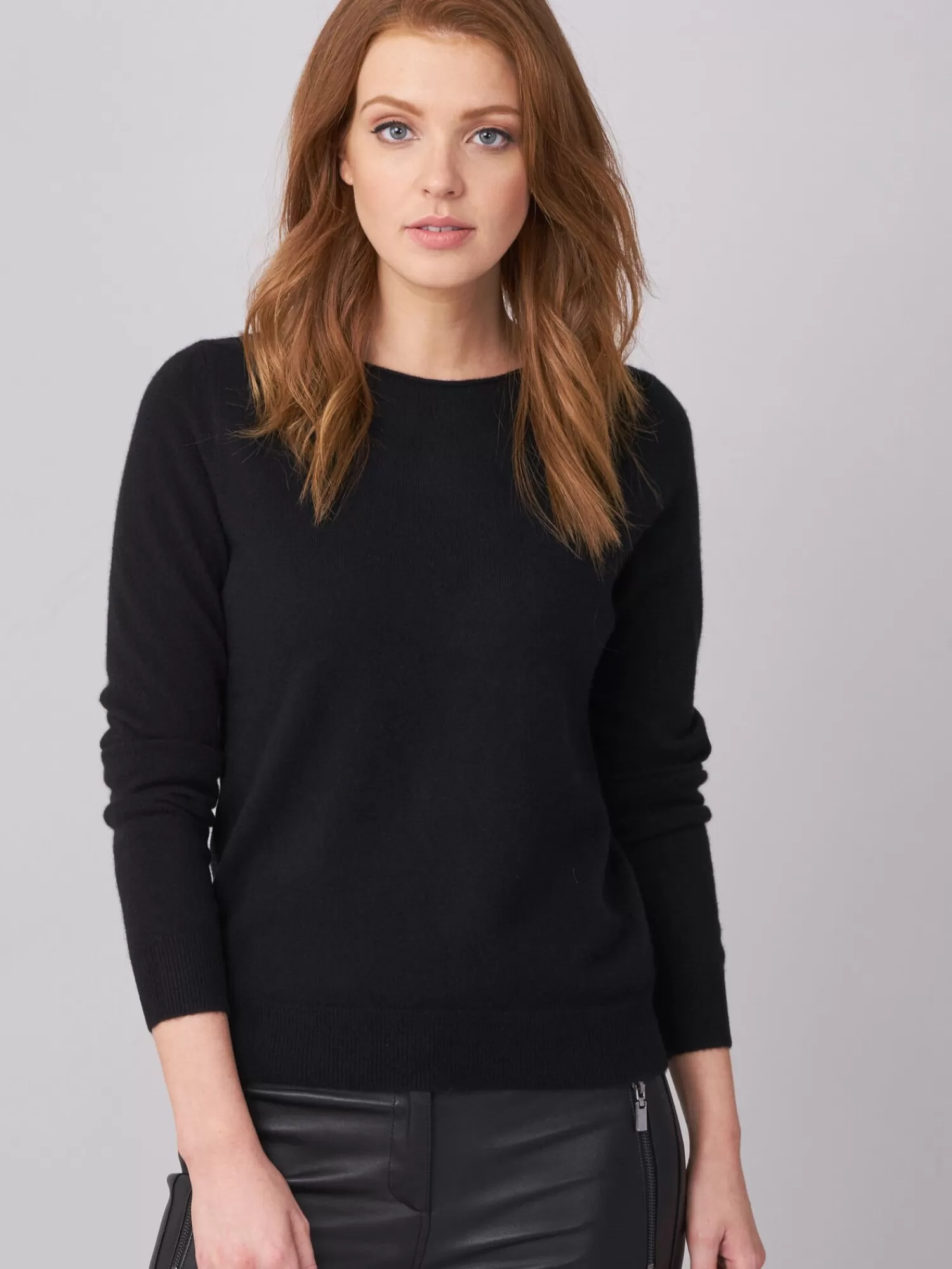 Outlet Basic Organisch Cashmere Boothals Trui Dames Truien