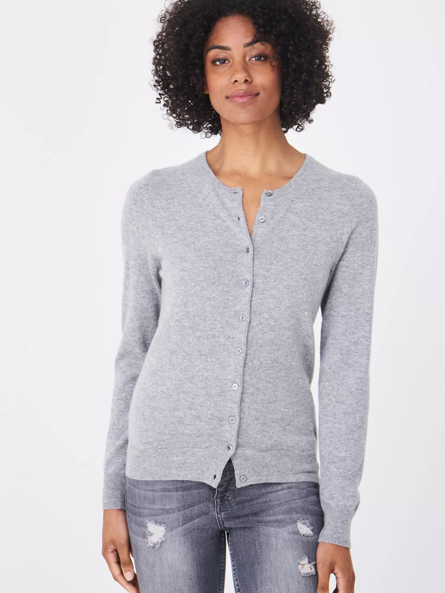 New Basic Organisch Cashmere Vest Met Ronde Hals Dames Vesten