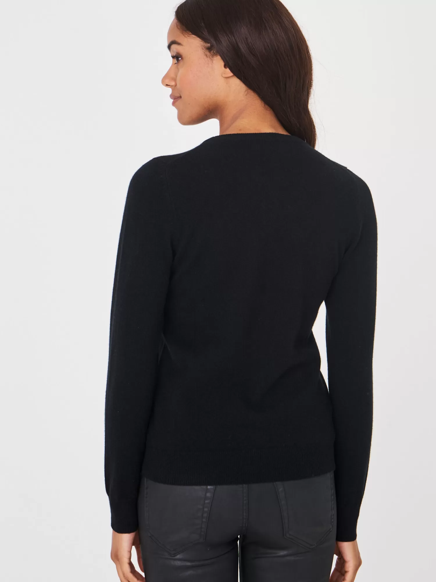 Outlet Basic Organisch Cashmere Vest Met Ronde Hals Dames Vesten