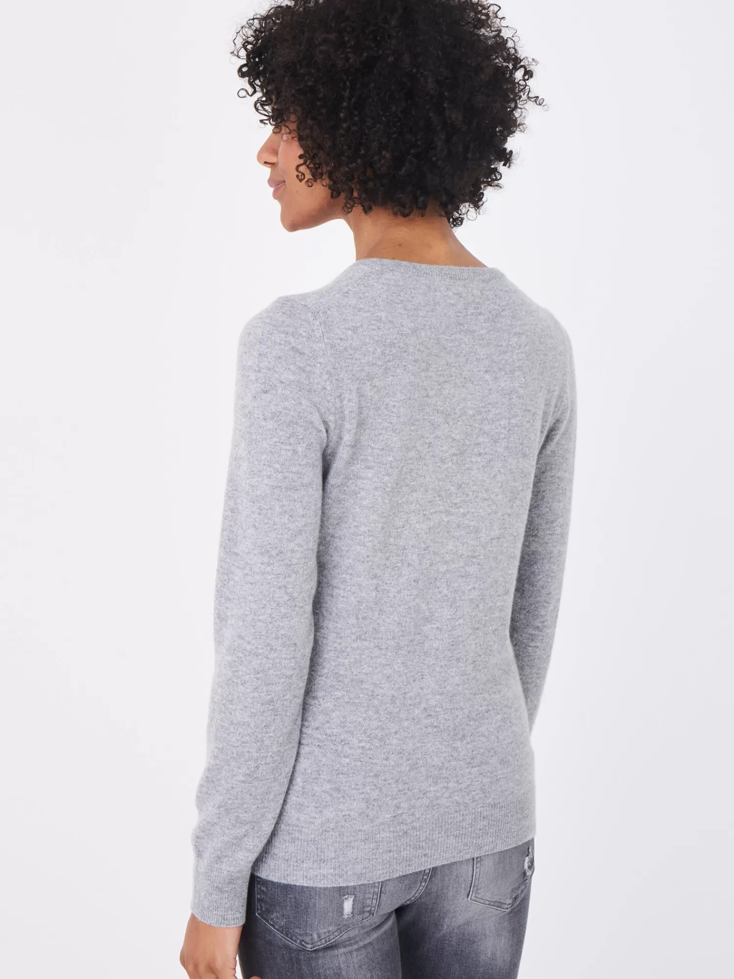 New Basic Organisch Cashmere Vest Met Ronde Hals Dames Vesten