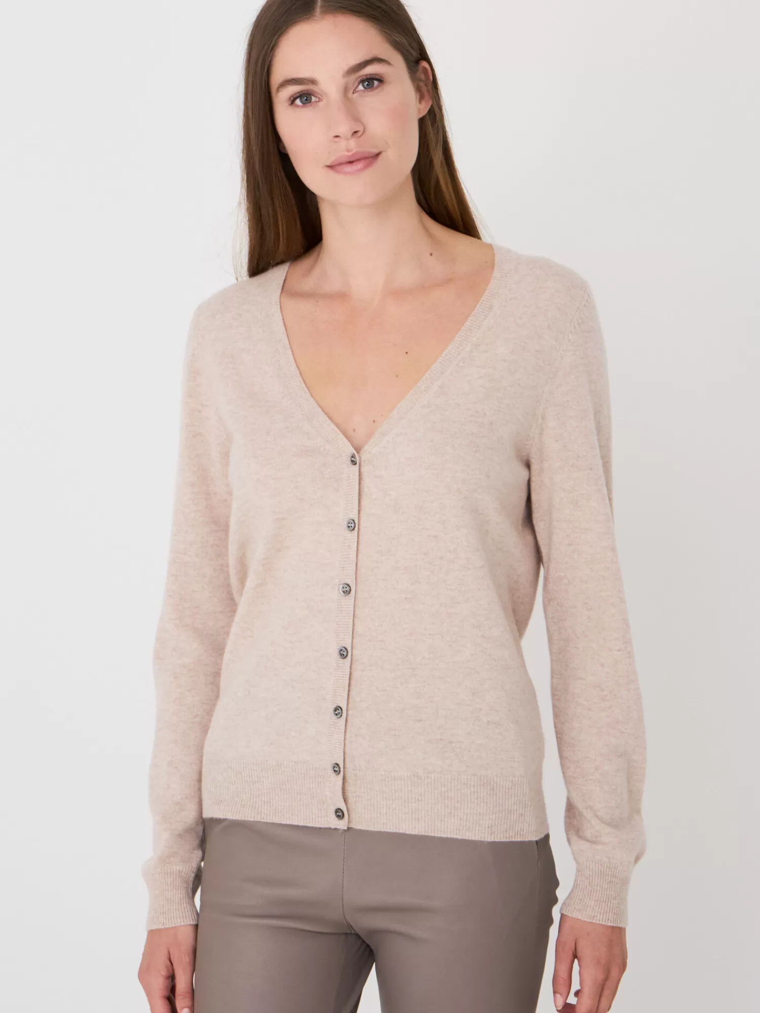 Fashion Basic Organisch Cashmere Vest Met V-Hals Dames Vesten