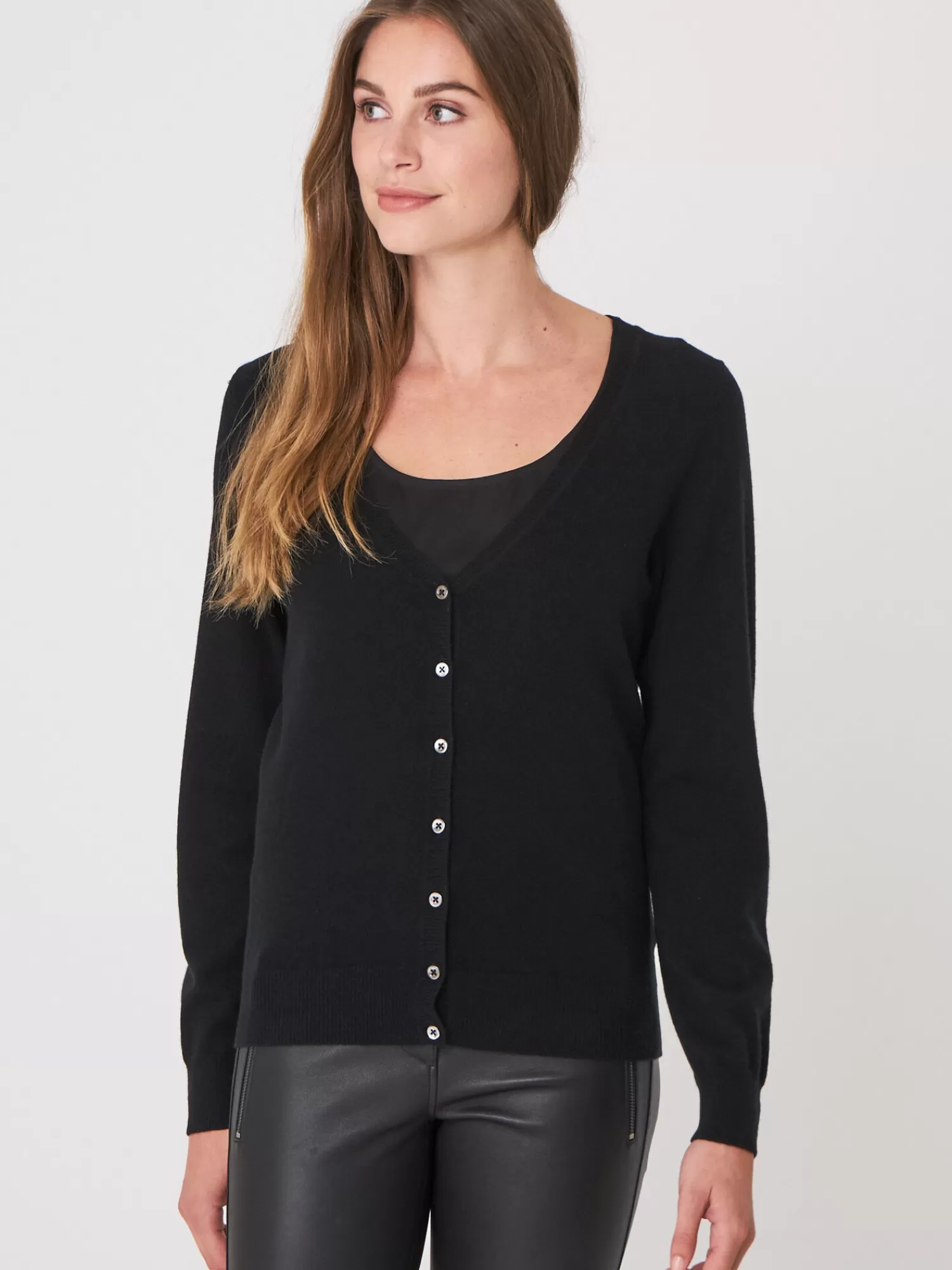 Flash Sale Basic Organisch Cashmere Vest Met V-Hals Dames Vesten