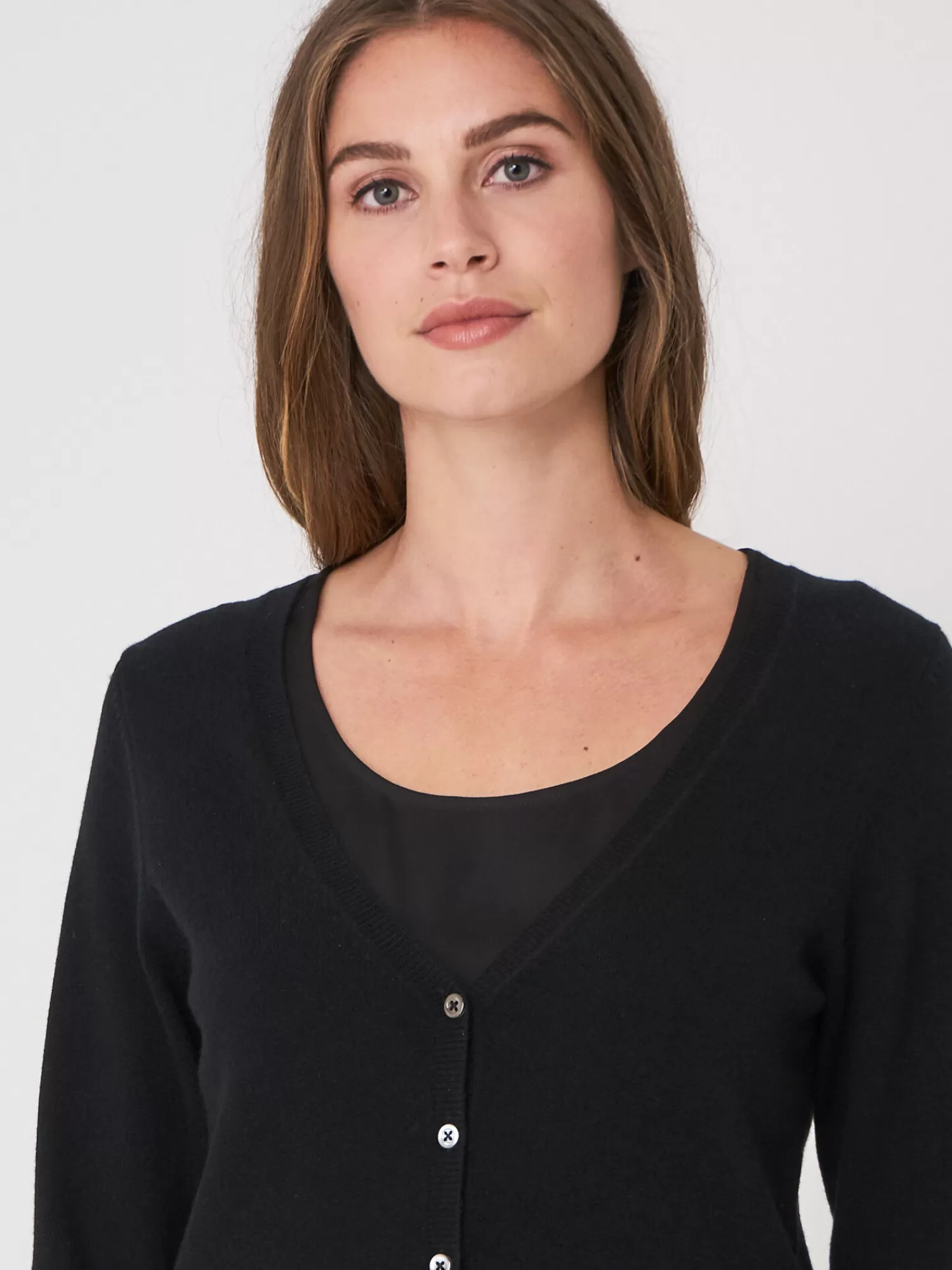 Flash Sale Basic Organisch Cashmere Vest Met V-Hals Dames Vesten