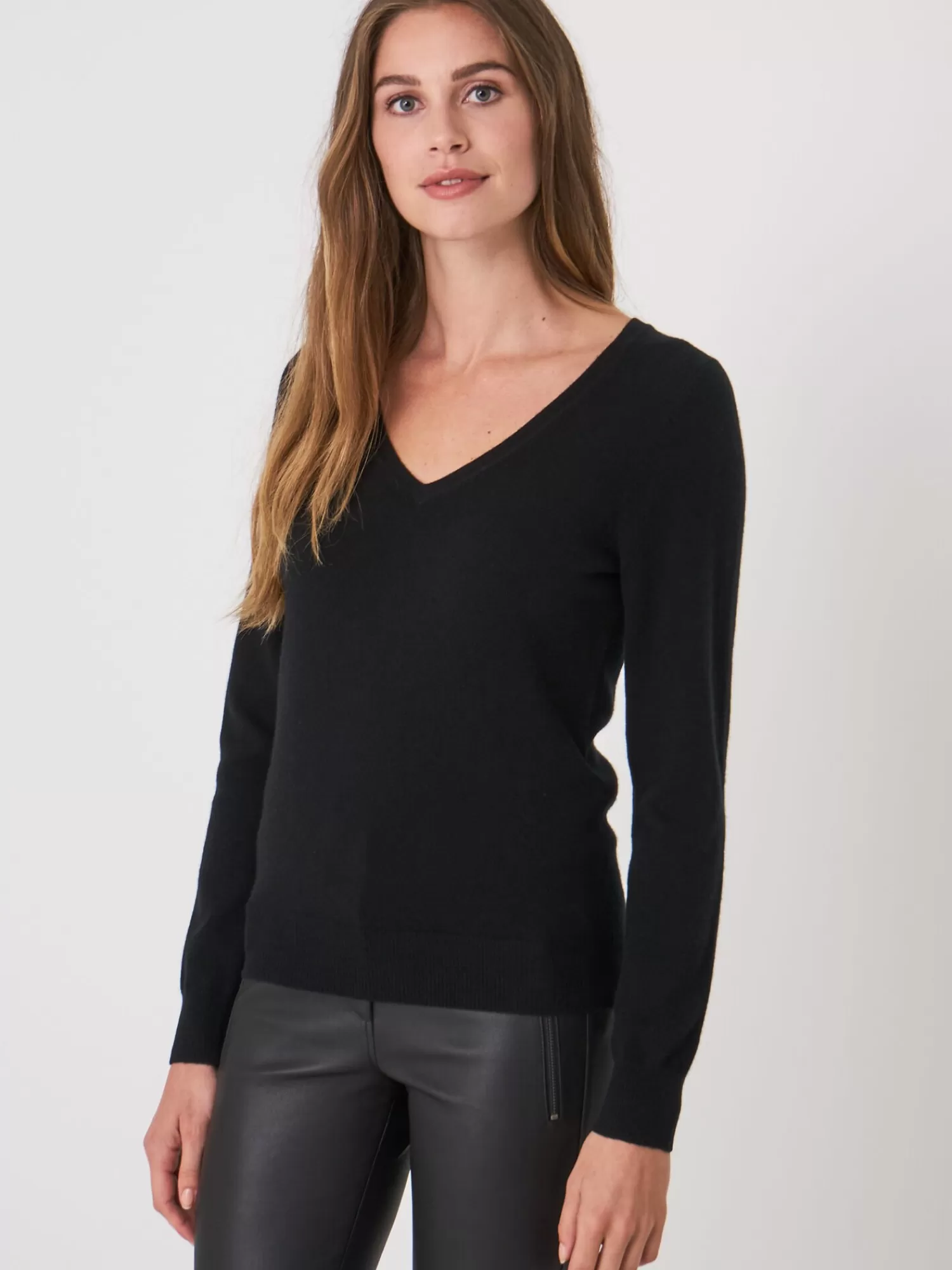 Shop Basic Organisch Cashmere V-Hals Trui Dames Truien