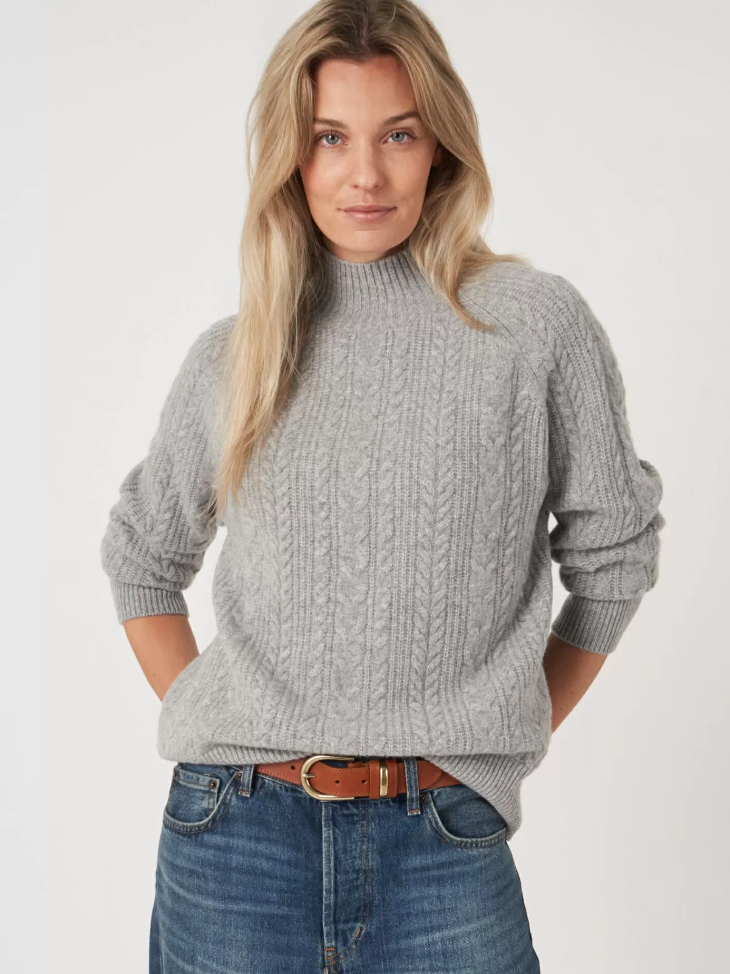 Best Cashmere Kabeltrui Met Raglanmouwen Dames Truien