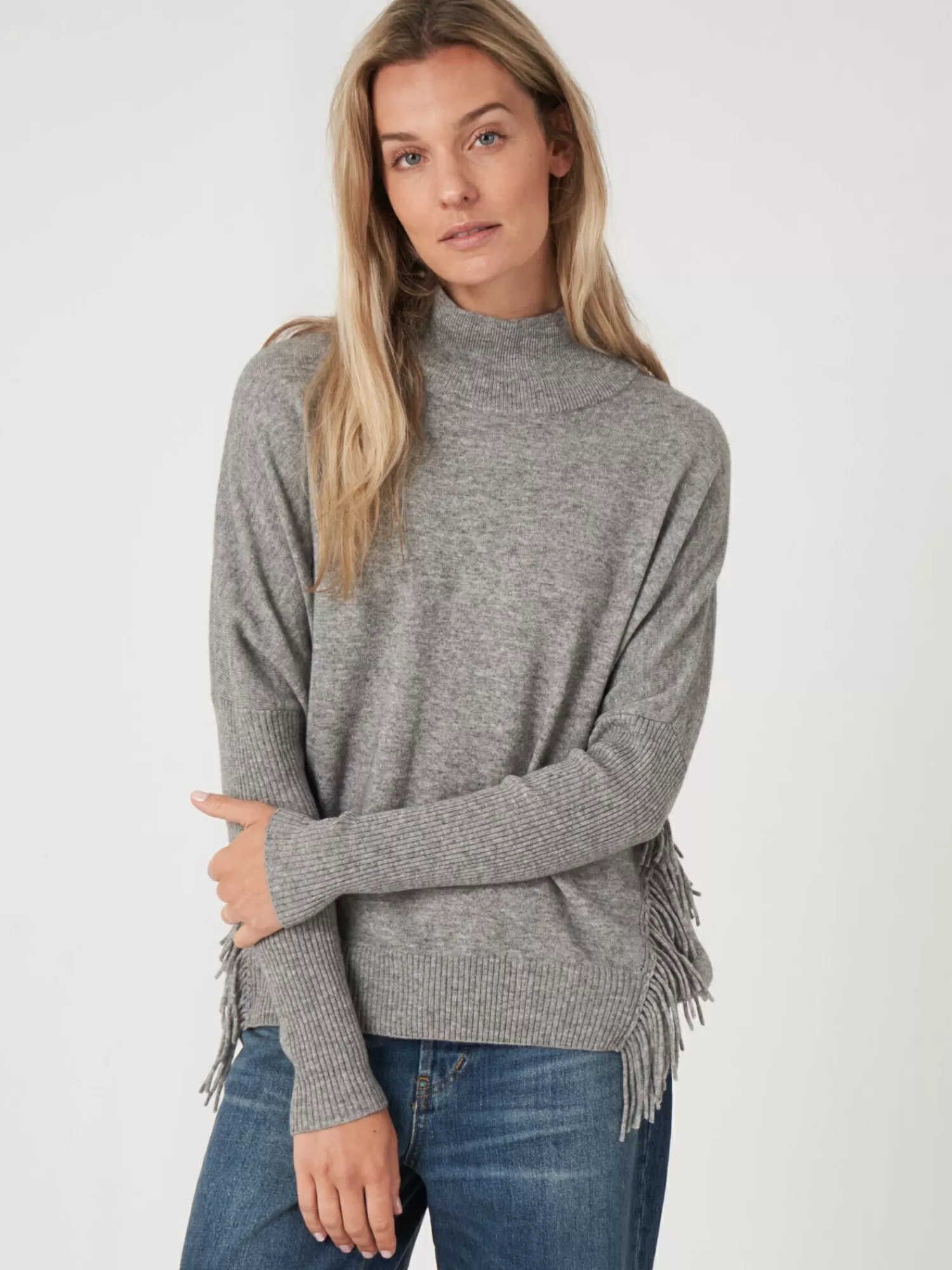 Hot Cashmere Trui Met Franje Dames Truien