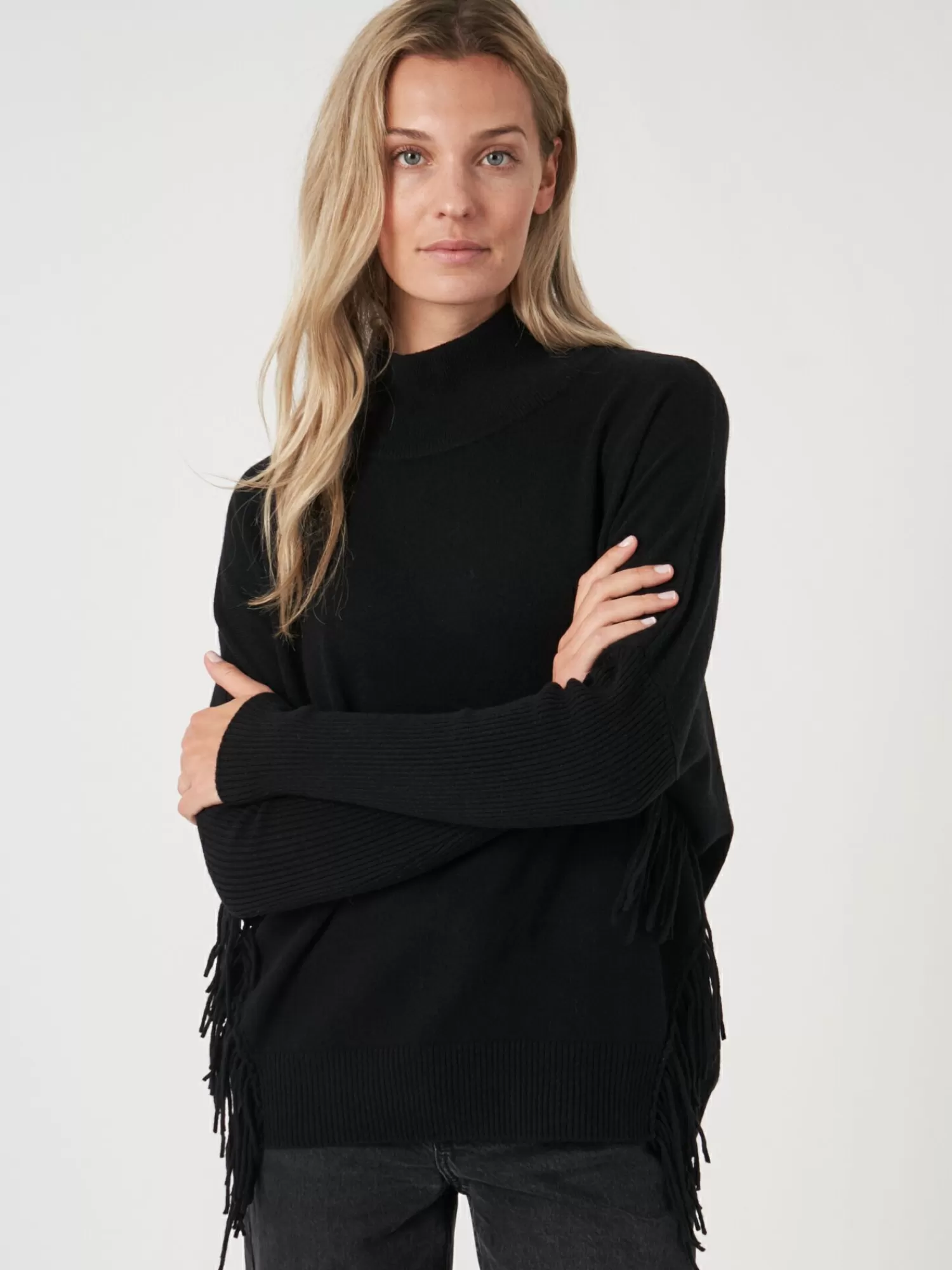 Hot Cashmere Trui Met Franje Dames Truien