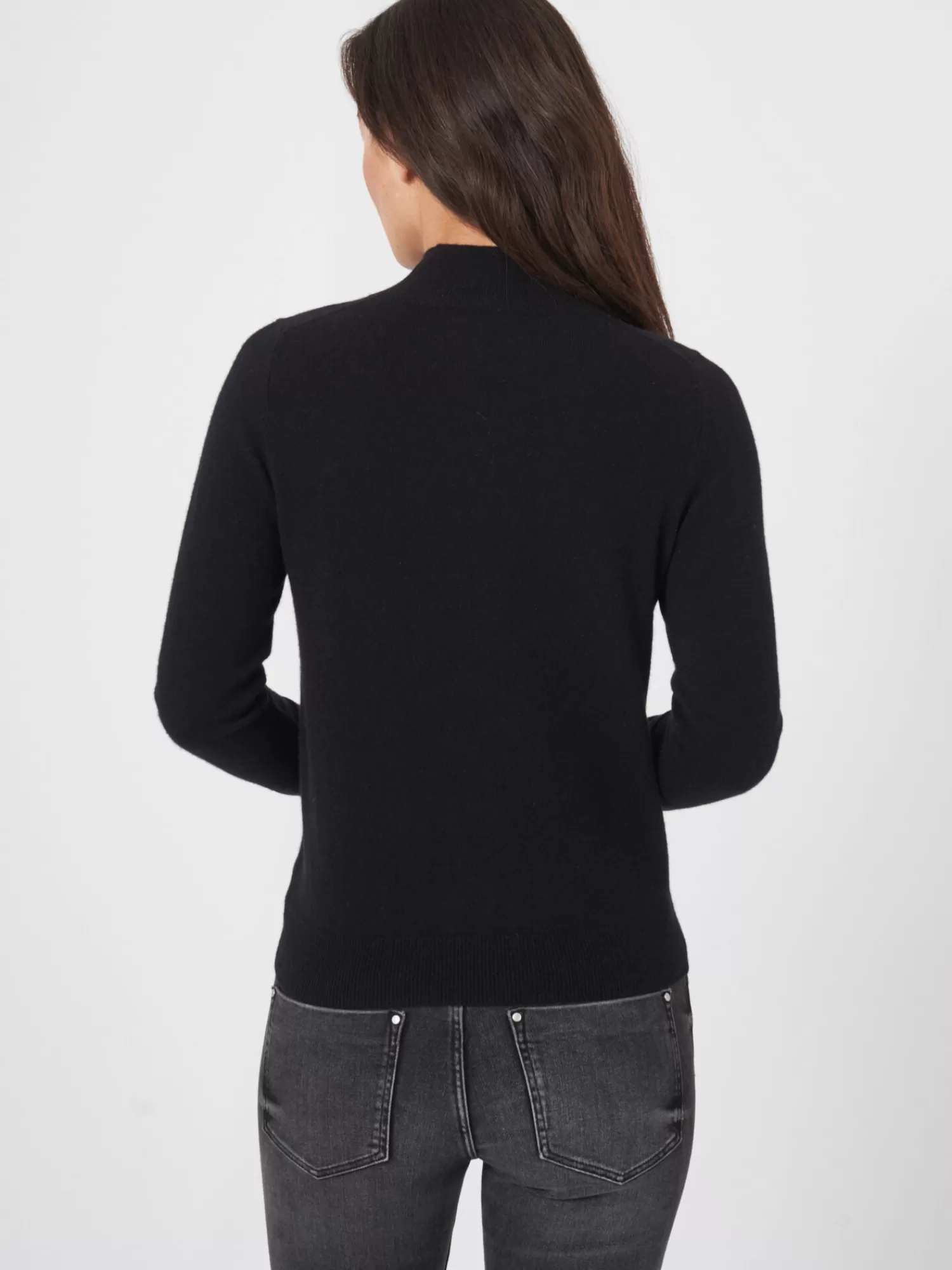 Clearance Cashmere Trui Met Opstaande Kraag Dames Truien