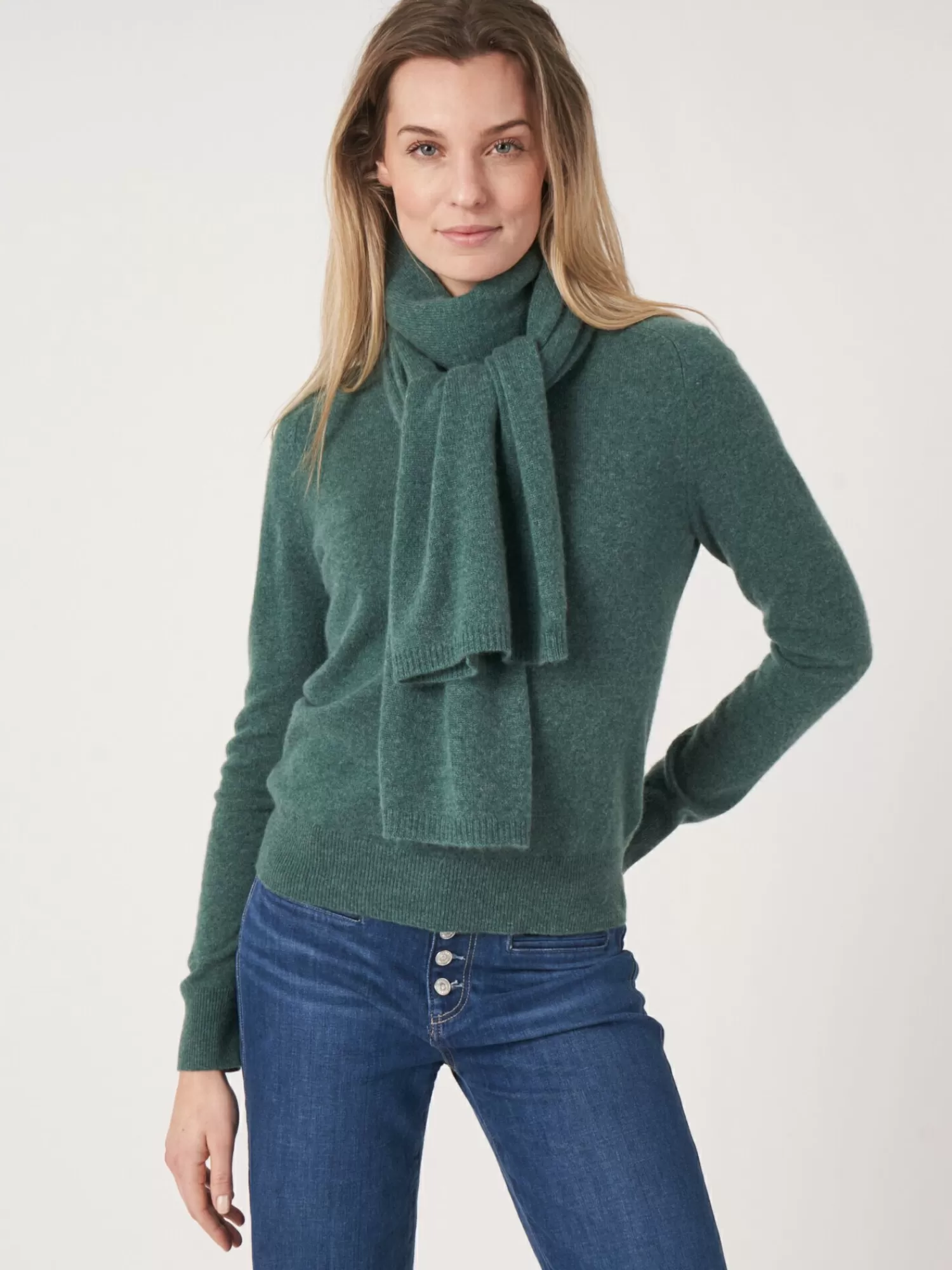 Cheap Fijngebreide Organisch Cashmere Sjaal Dames Sjaals