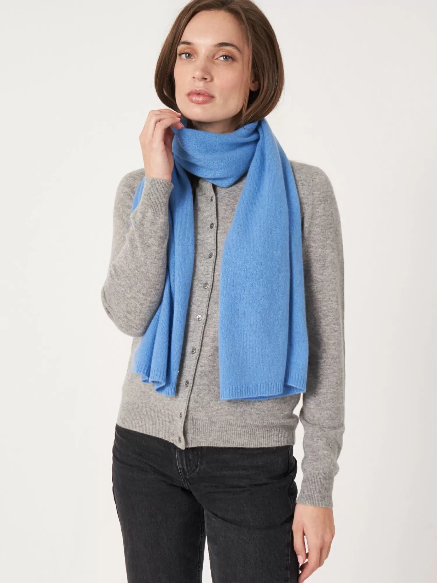 Flash Sale Fijngebreide Organisch Cashmere Sjaal Dames Sjaals