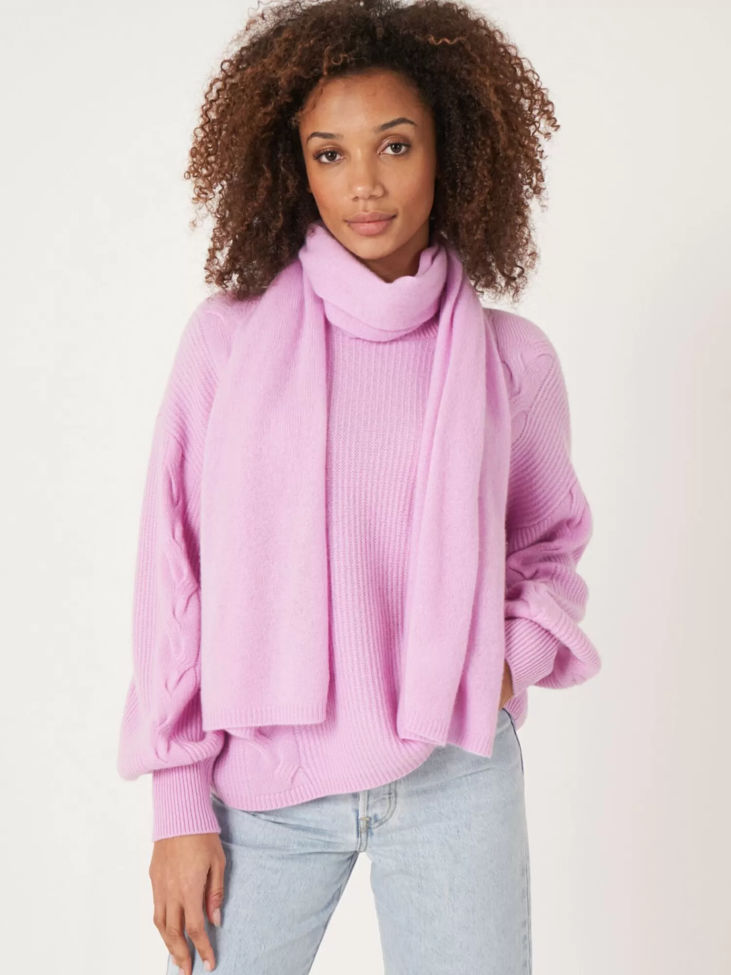 Flash Sale Fijngebreide Organisch Cashmere Sjaal Dames Sjaals