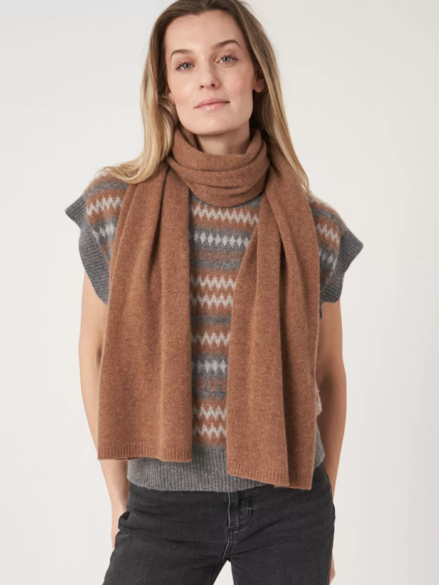 Flash Sale Fijngebreide Organisch Cashmere Sjaal Dames Sjaals