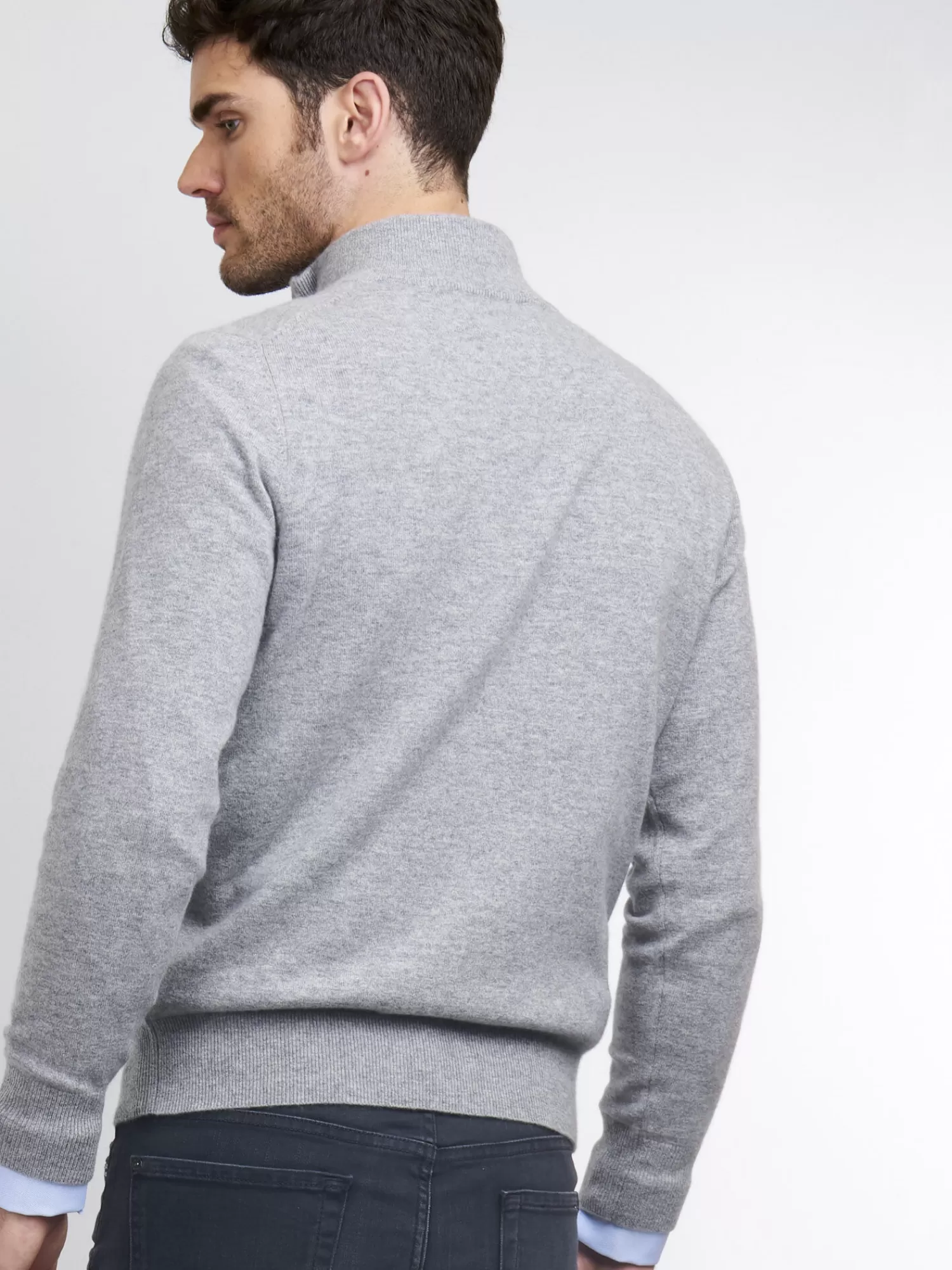 Hot Heren-Trui Met Opstaande Kraag En Rits Heren Sweaters