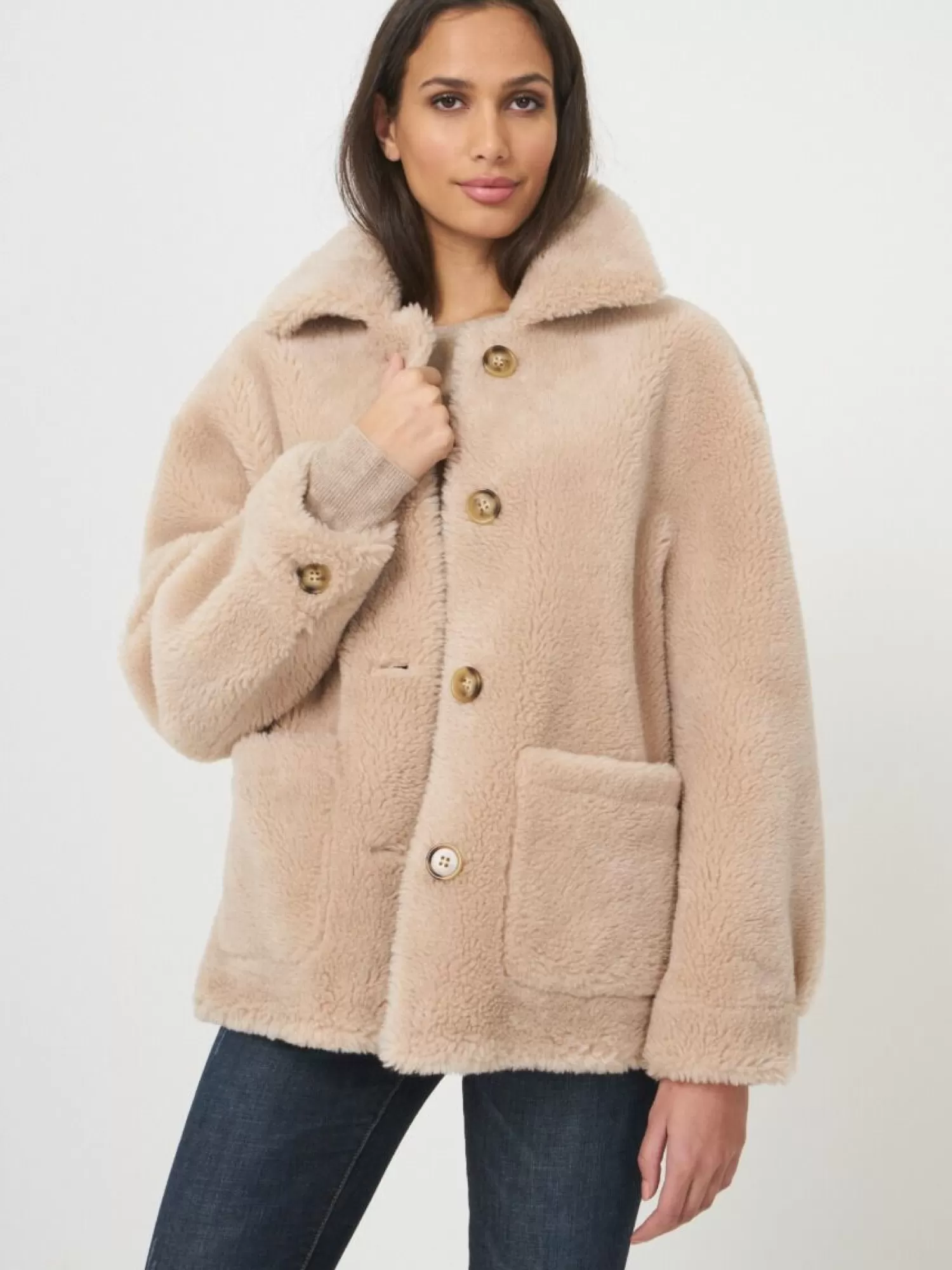 Best Sale Korte Omkeerbare Faux Shearling Jas Dames Jassen & Blazers