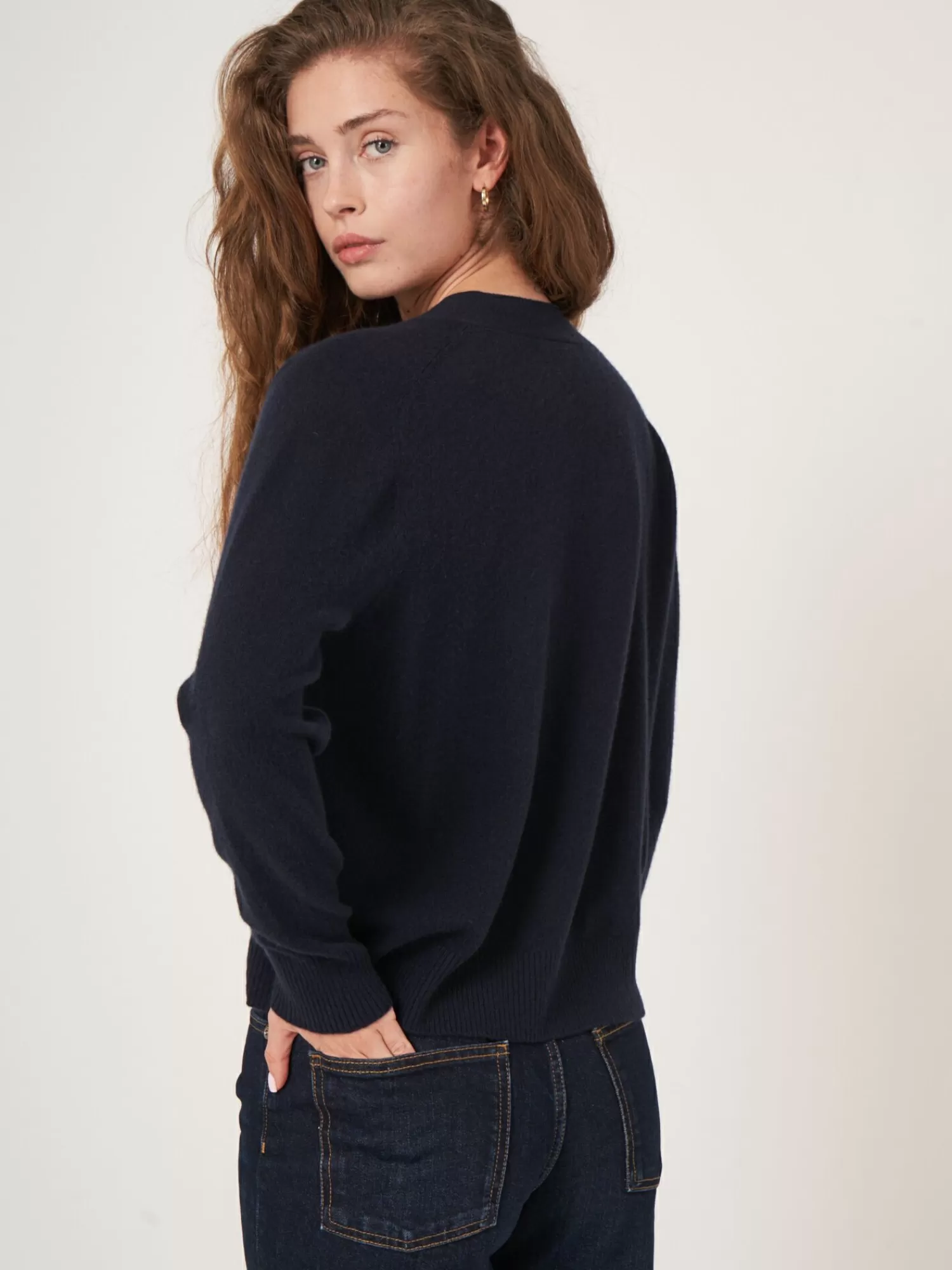 Online Licht En Zacht Cashmere Vest Met Zakken Dames Vesten