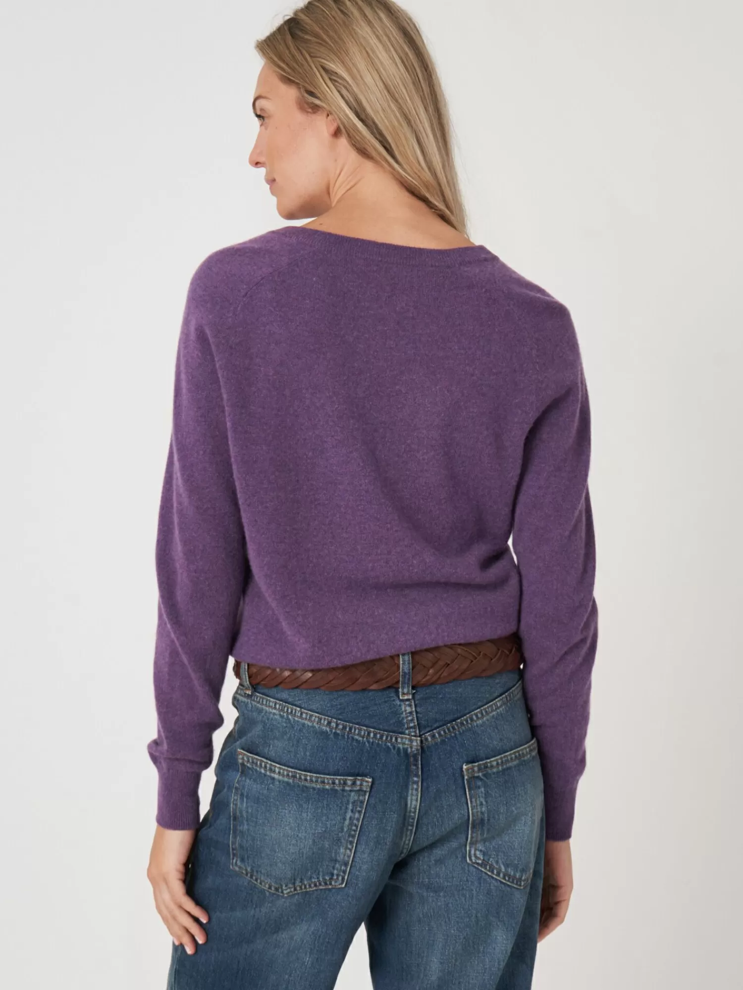 Cheap Lichte Cashmere Pullover Met V-Hals Dames Organic Cashmere