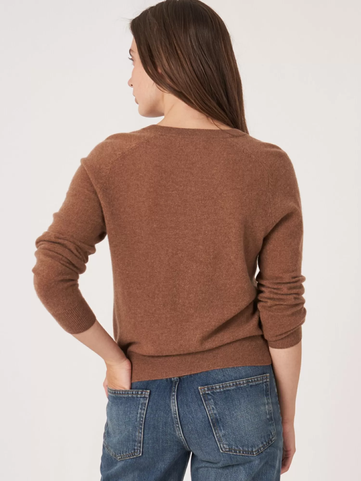 Hot Lichte Cashmere Pullover Met V-Hals Dames Organic Cashmere