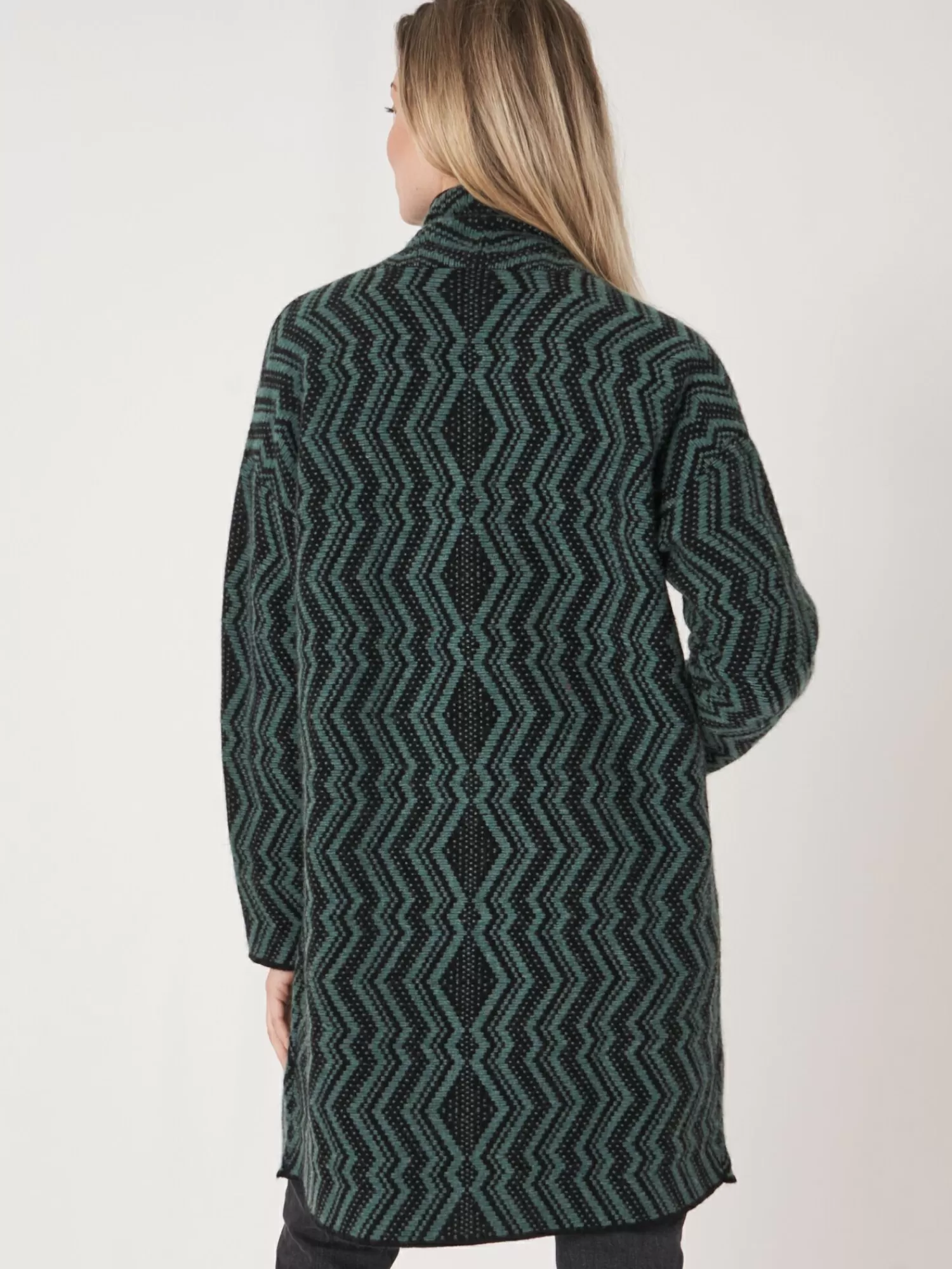 Flash Sale Middellang Intarsia-Vest Met Jacquardpatroon Dames Vesten