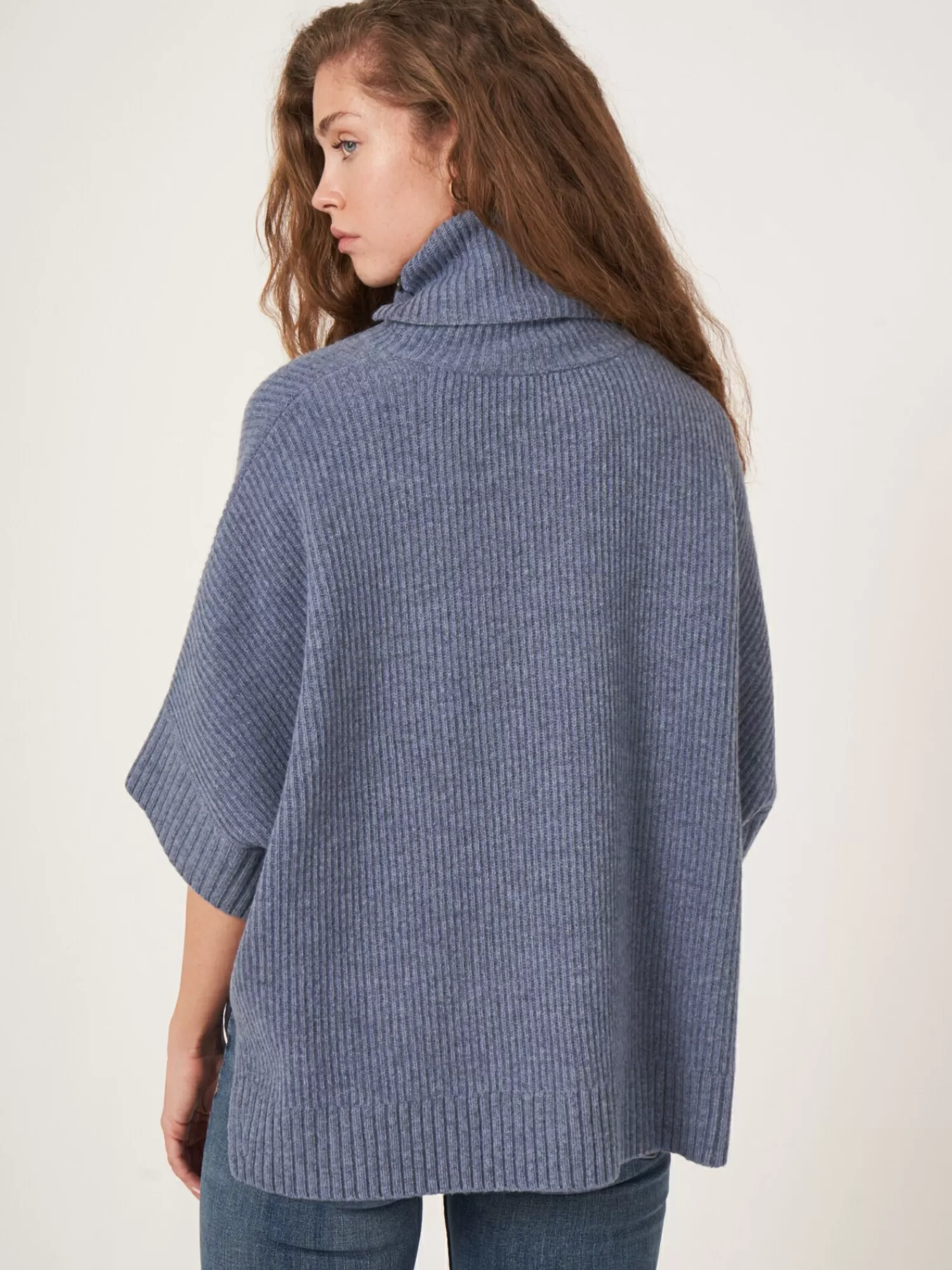 Hot Oversized Ponchotrui Met Rolkraag Dames Truien