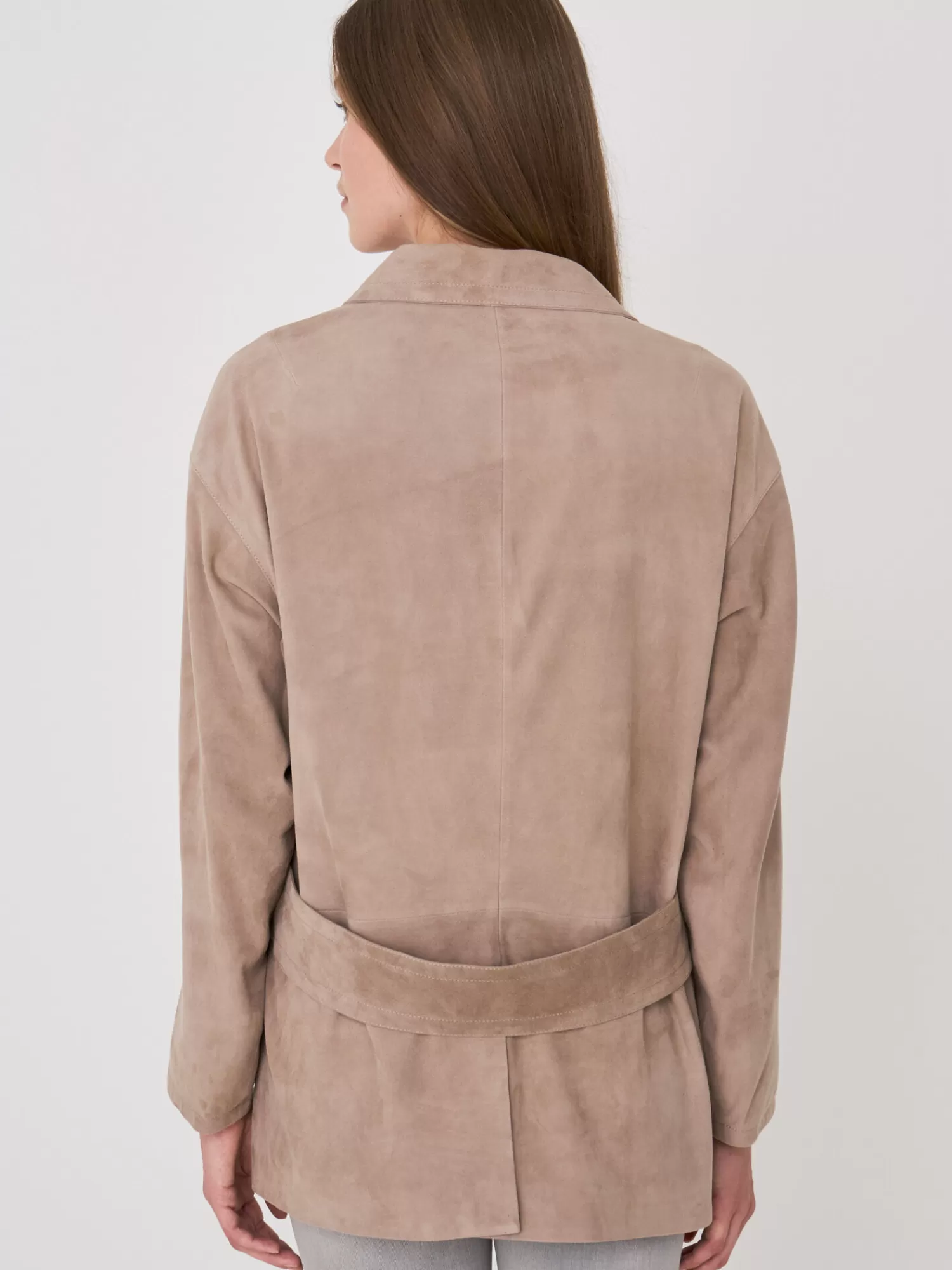 Clearance Oversized Suede Blazer Dames Leer