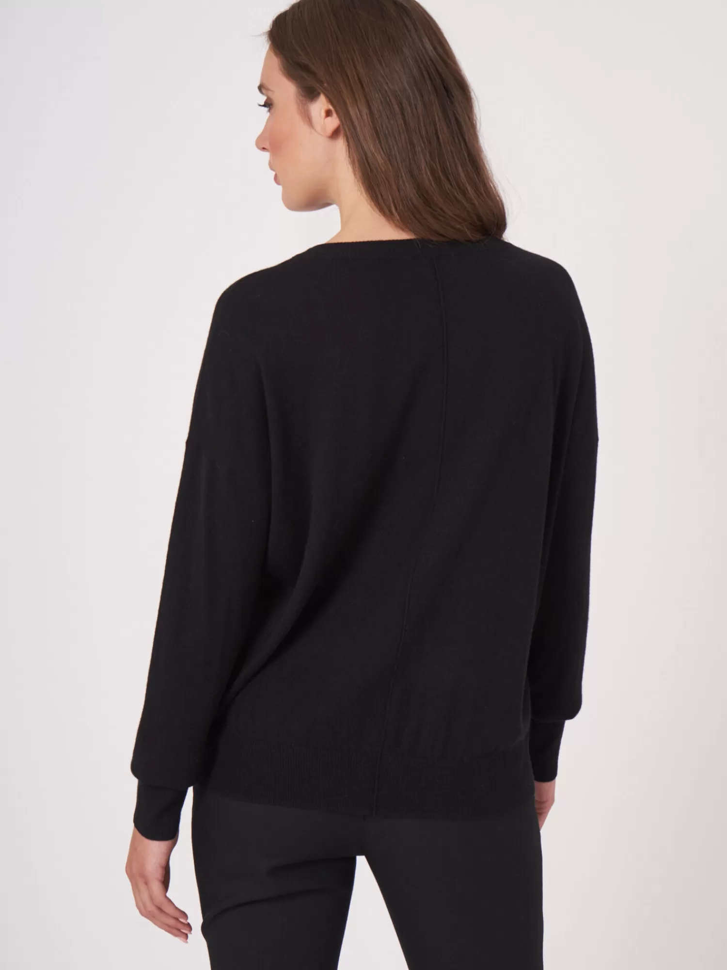 Best Oversized Trui Met Deelnaad Van Cashmere Melange Dames Truien