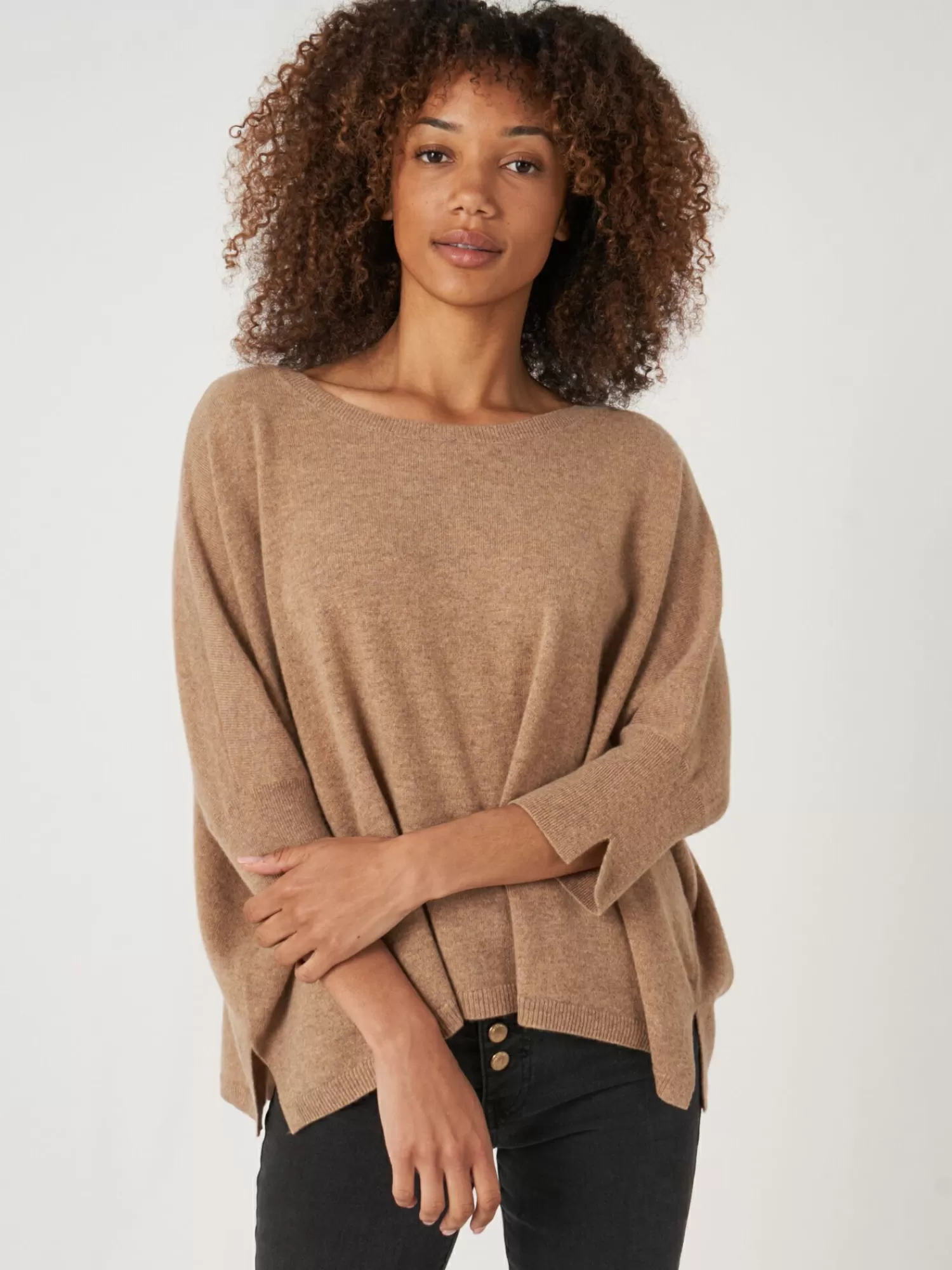 Sale Oversized Trui Van Biologisch Cashmere Dames Truien