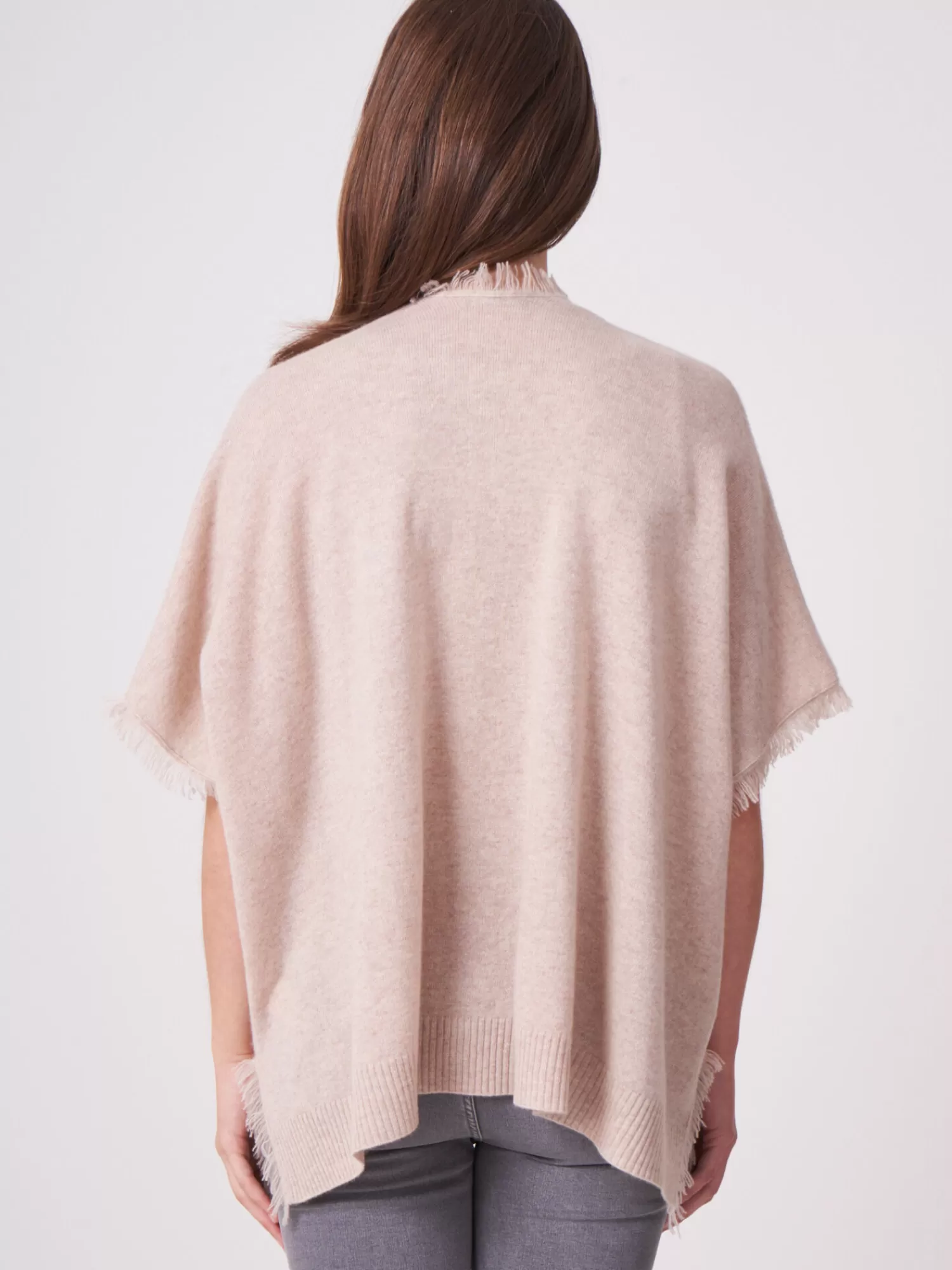 Cheap Poncho Cape Met Franjes Dames Poncho's