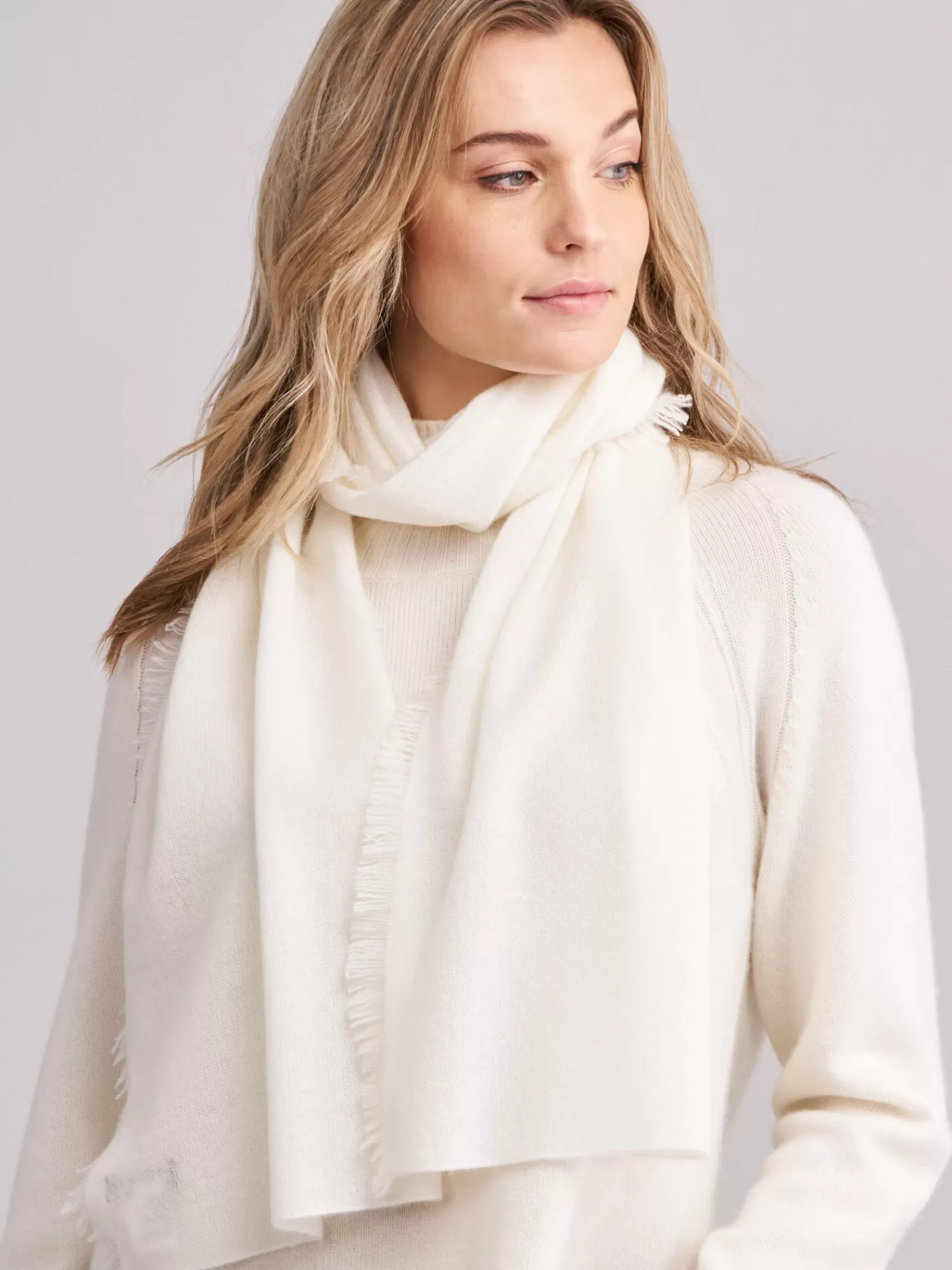 Fashion Sjaal Met Franjes Van Biologisch Cashmere Dames Sjaals