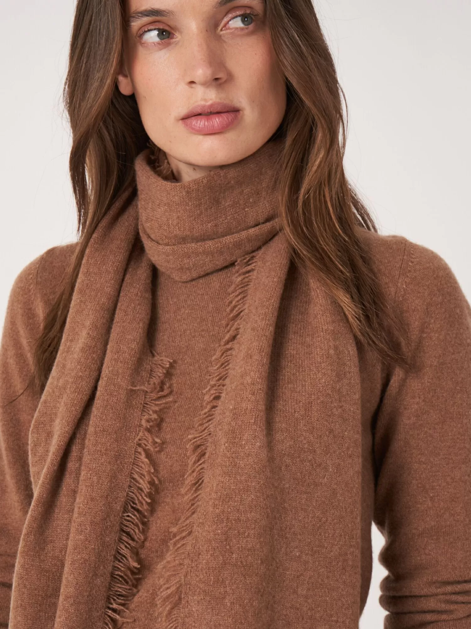 Hot Sjaal Met Franjes Van Biologisch Cashmere Dames Sjaals