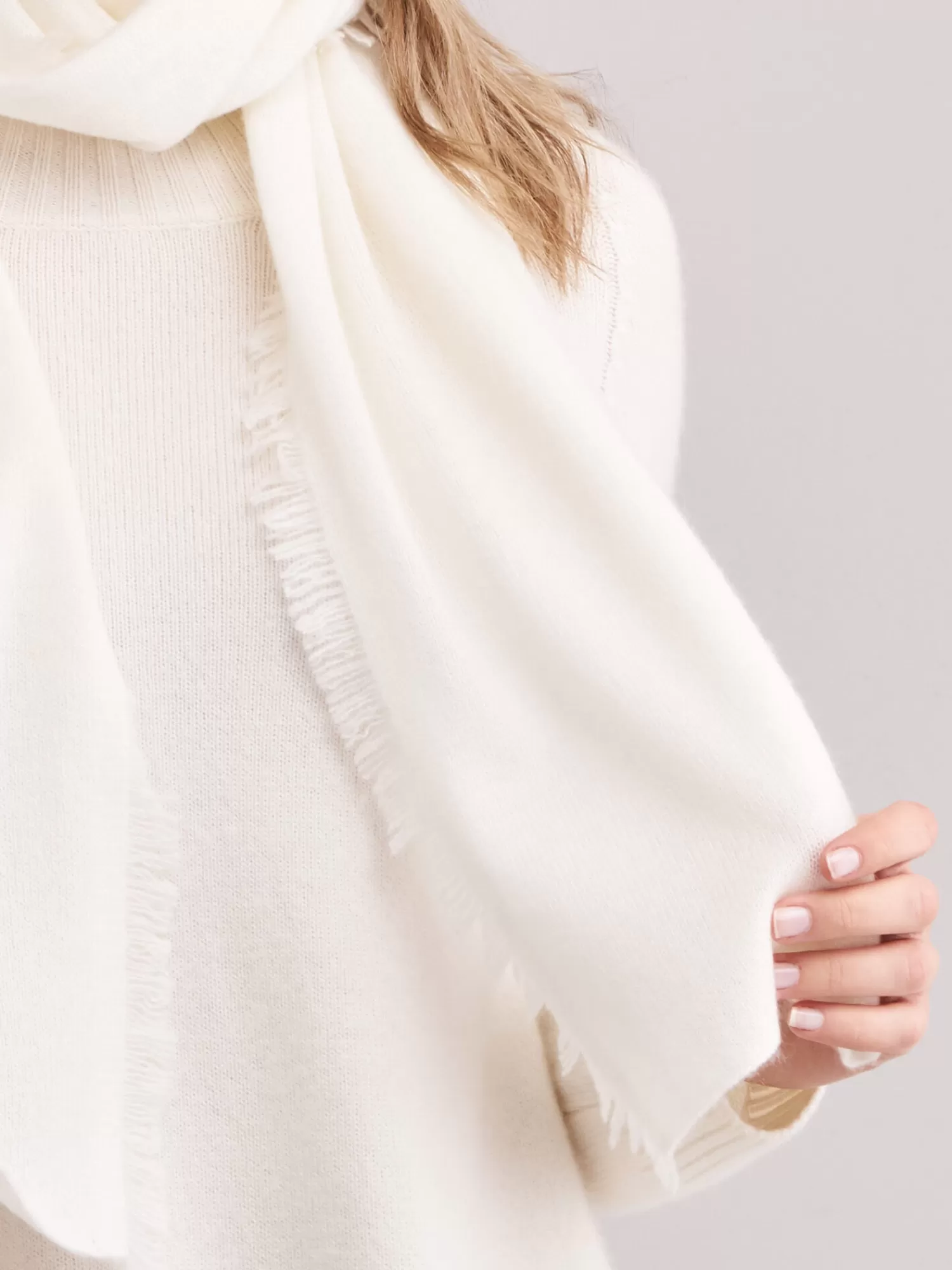 Fashion Sjaal Met Franjes Van Biologisch Cashmere Dames Sjaals