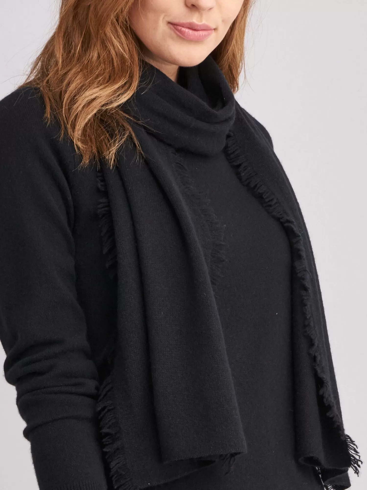 Discount Sjaal Met Franjes Van Biologisch Cashmere Dames Sjaals