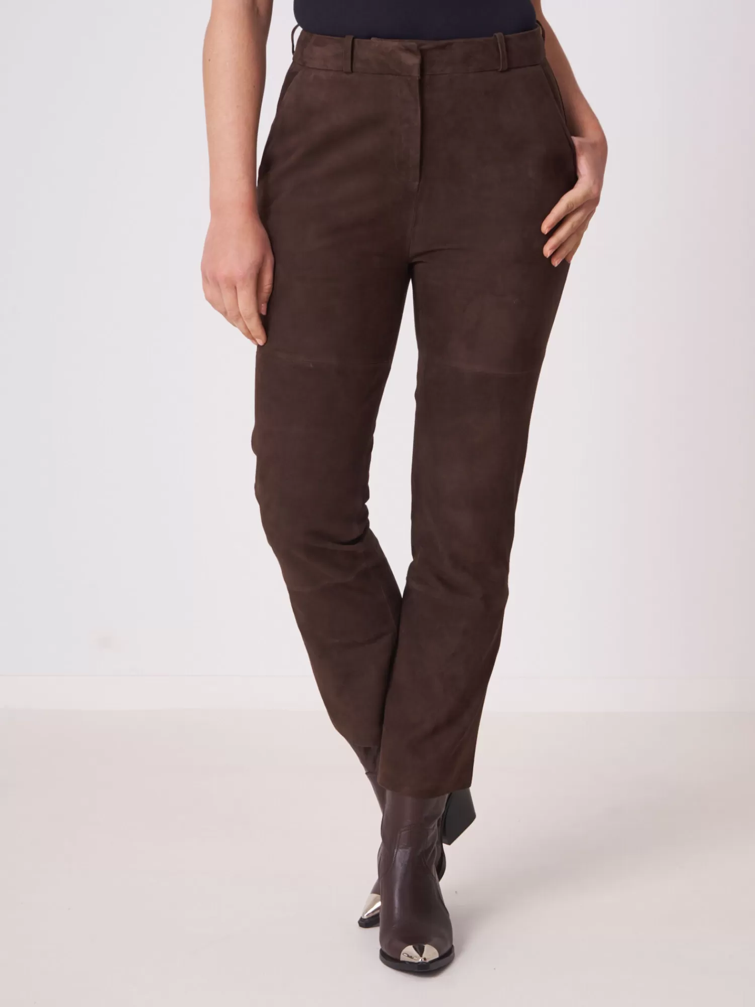 Fashion Suede Leren Broek Dames Broeken