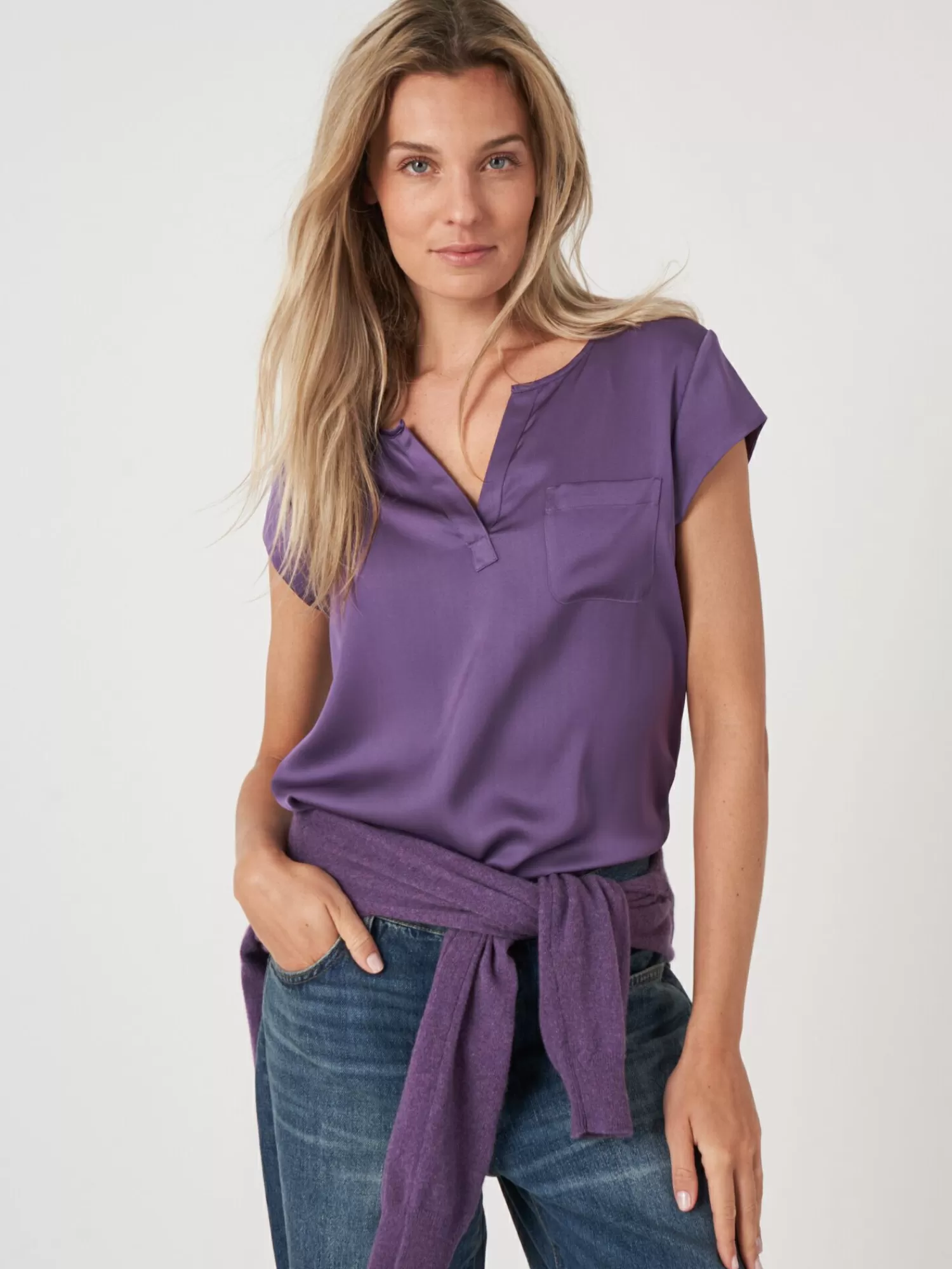 Sale Top Met Borstzakje Dames Blouses