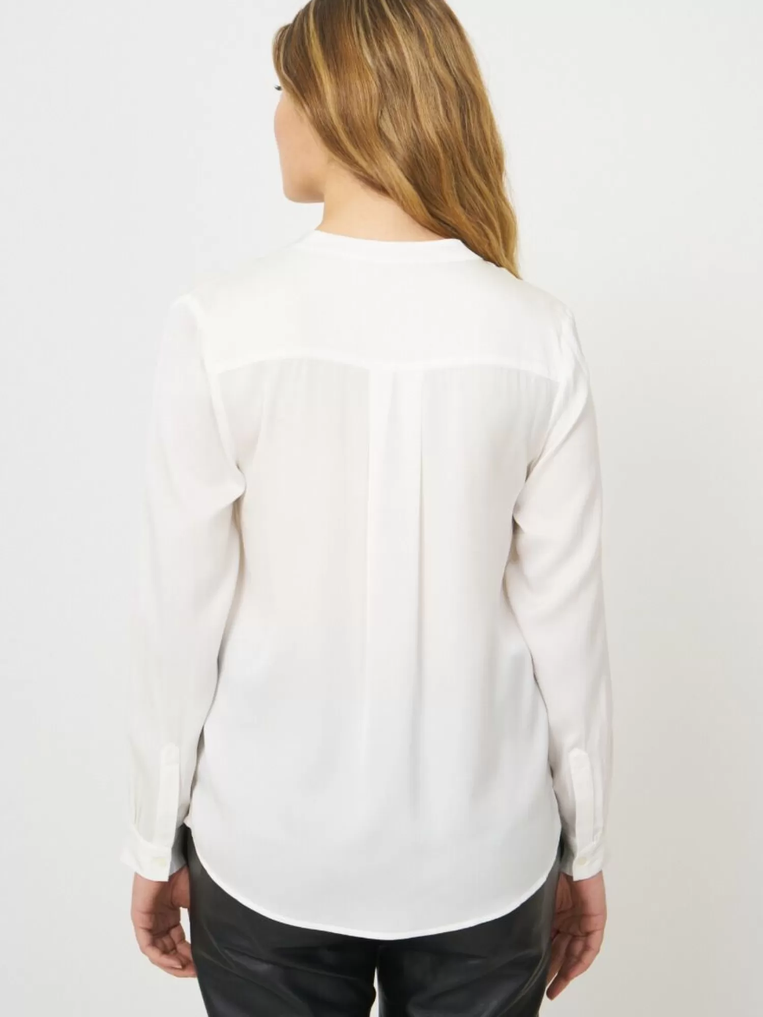 Best Zijden Blouse Met Mao-Kraag Dames Blouses