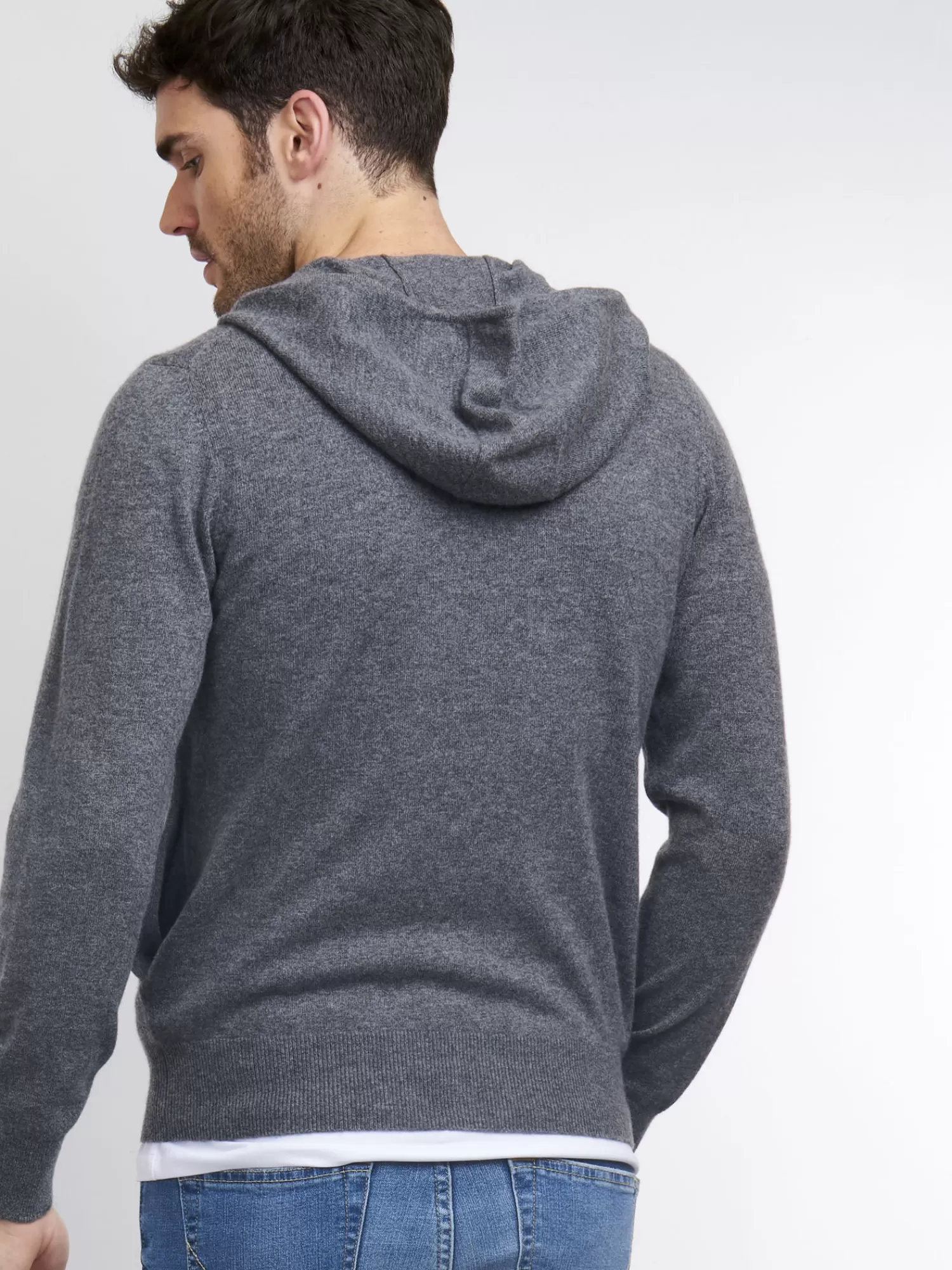 Outlet Zip-Hoodie Van Cashmere Heren Vesten