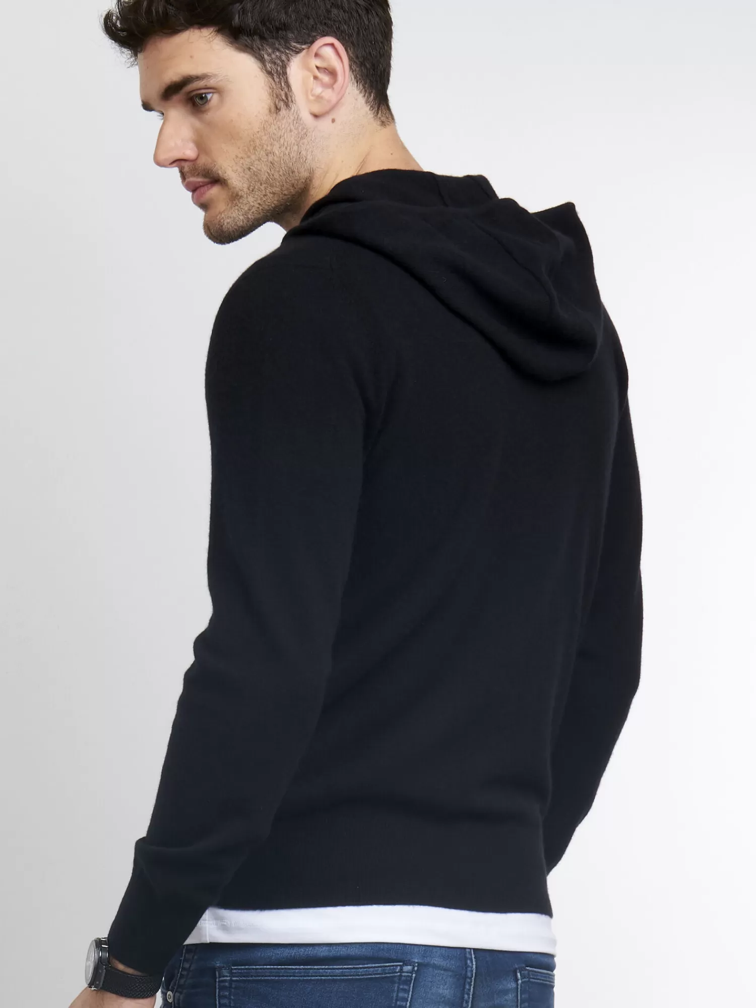 Sale Zip-Hoodie Van Cashmere Heren Vesten