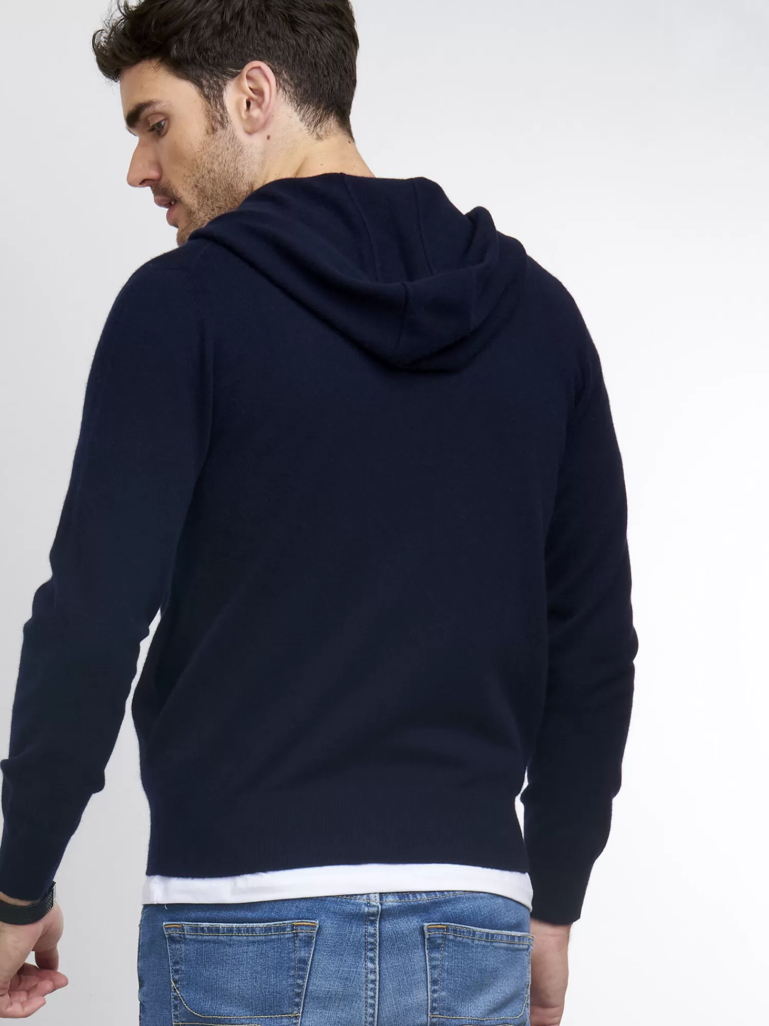 Clearance Zip-Hoodie Van Cashmere Heren Vesten